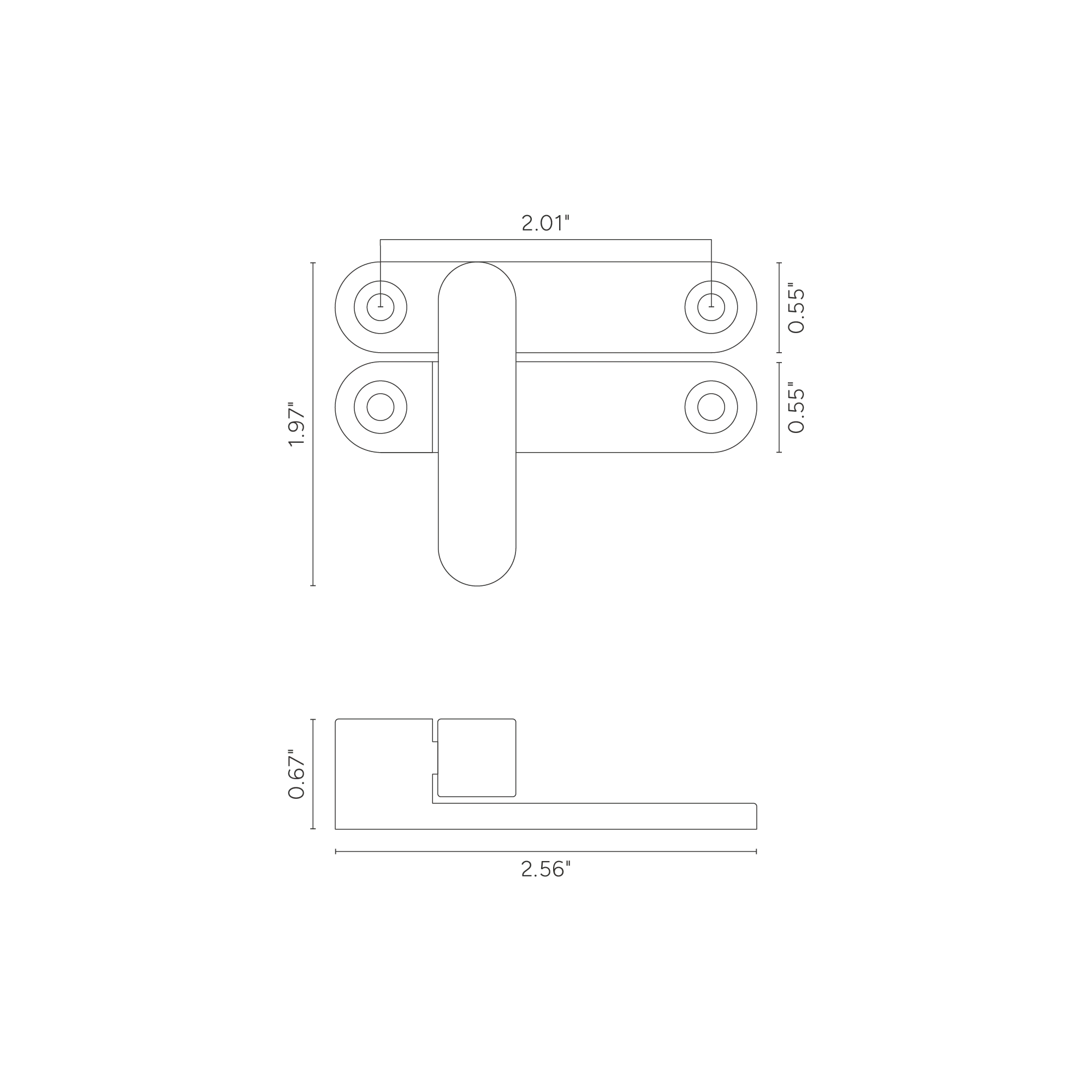 Belmont Single Hung Window Latch - Bronze - Image 3