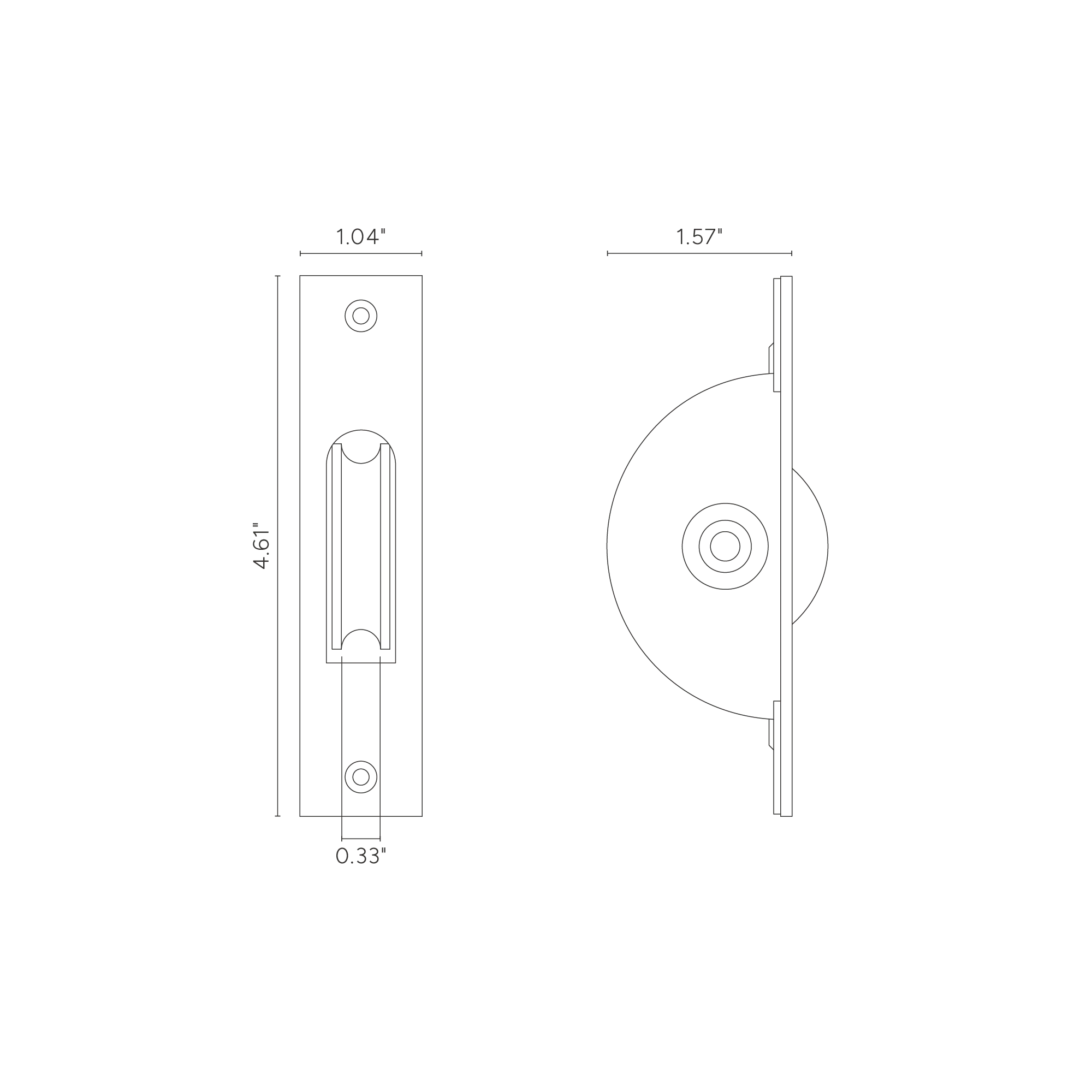 Belmont Single Hung Window Pulley - Bronze - Image 3
