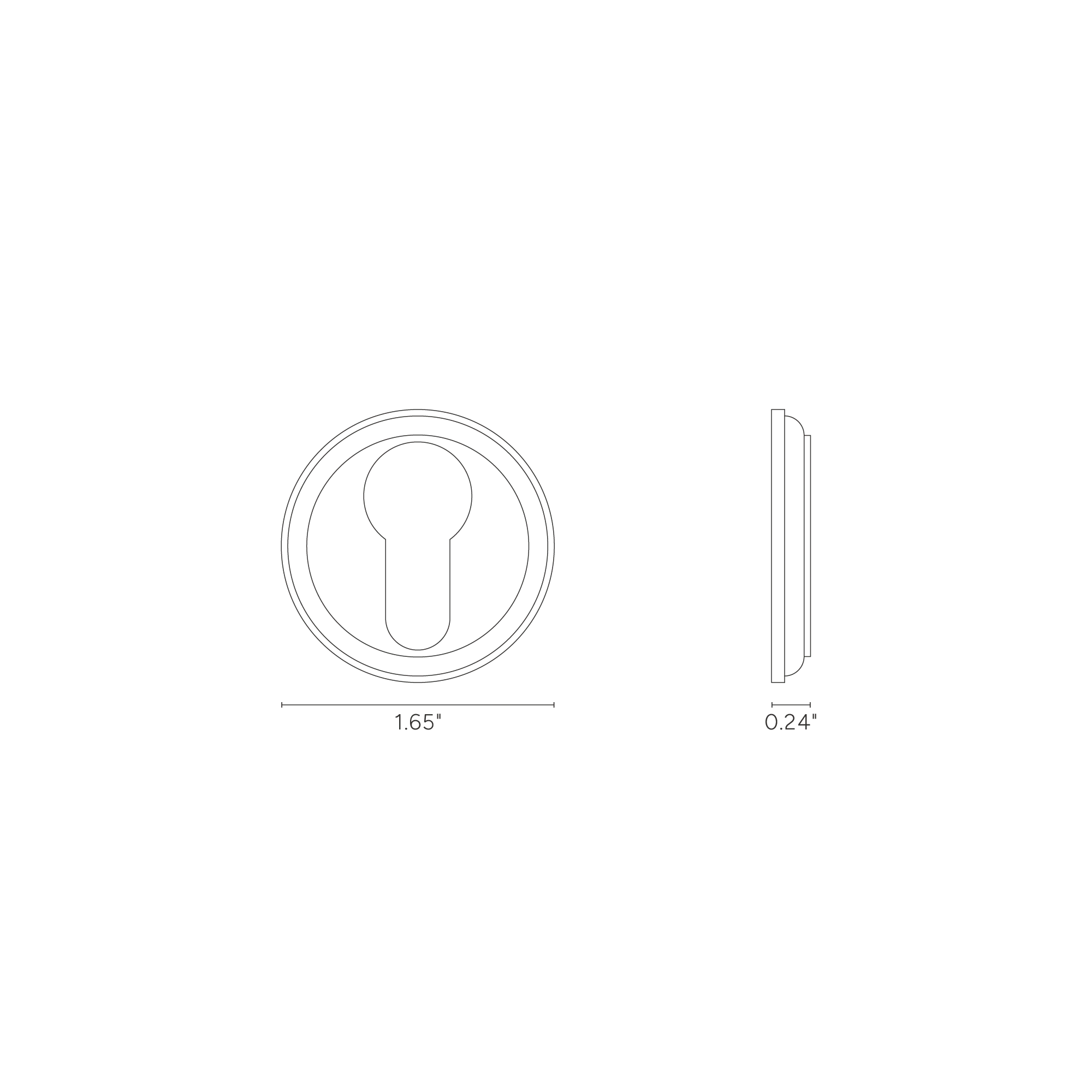 Canning Key Escutcheon - Bronze - Image 4