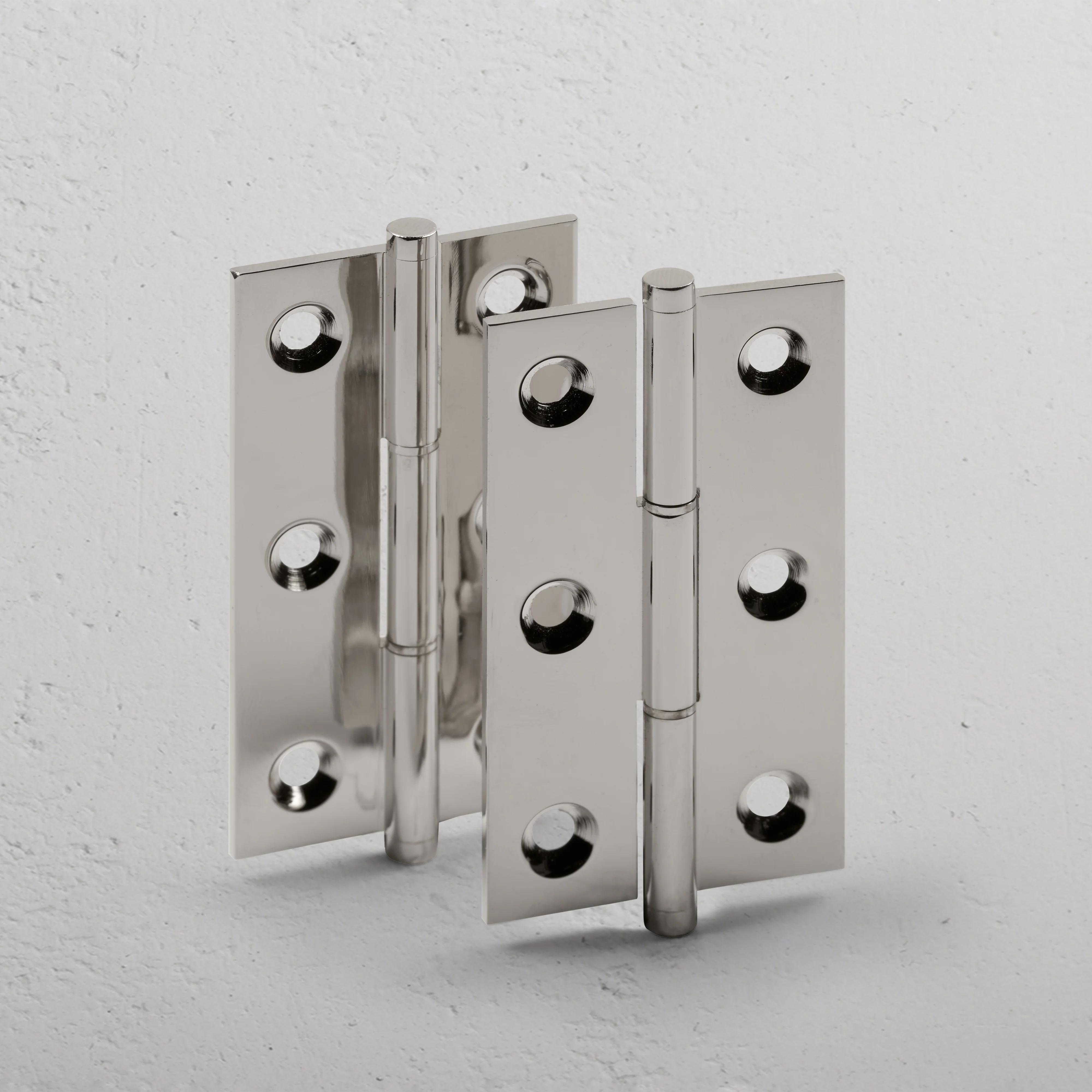 Cedar Cabinet Hinge Pair - Polished Nickel