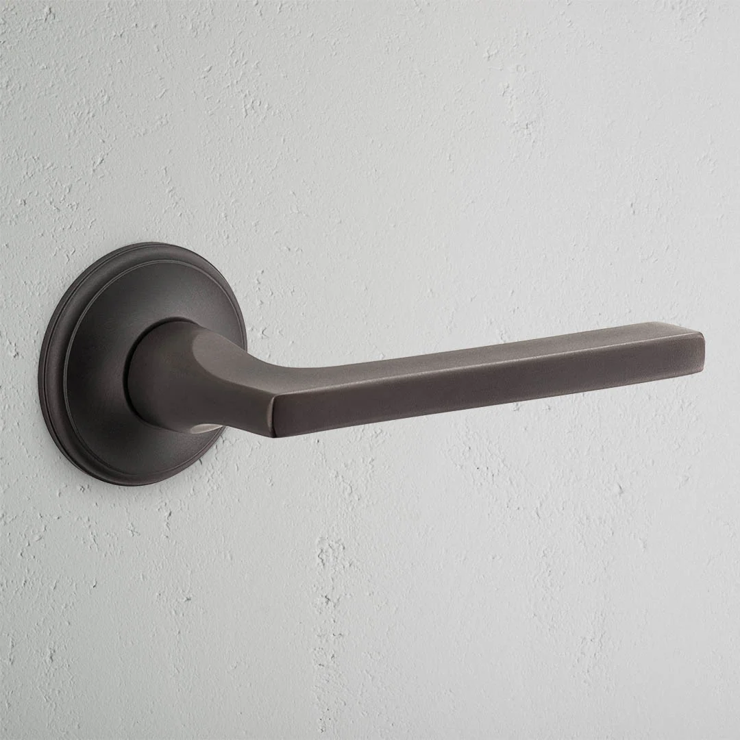Clayton Unsprung Passage Door Handle Set - Bronze