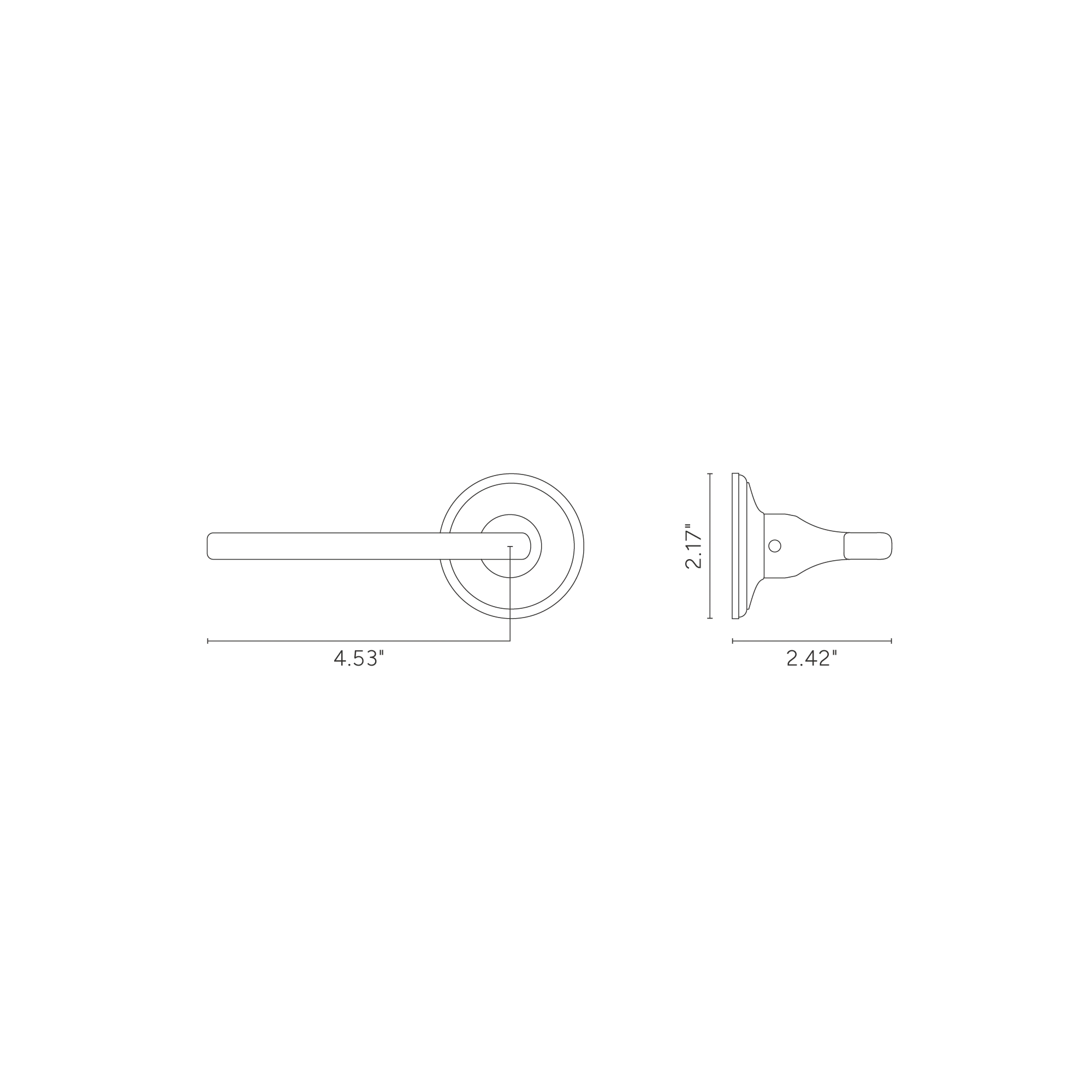 Clayton Unsprung Passage Door Handle Set - Bronze - Image 3