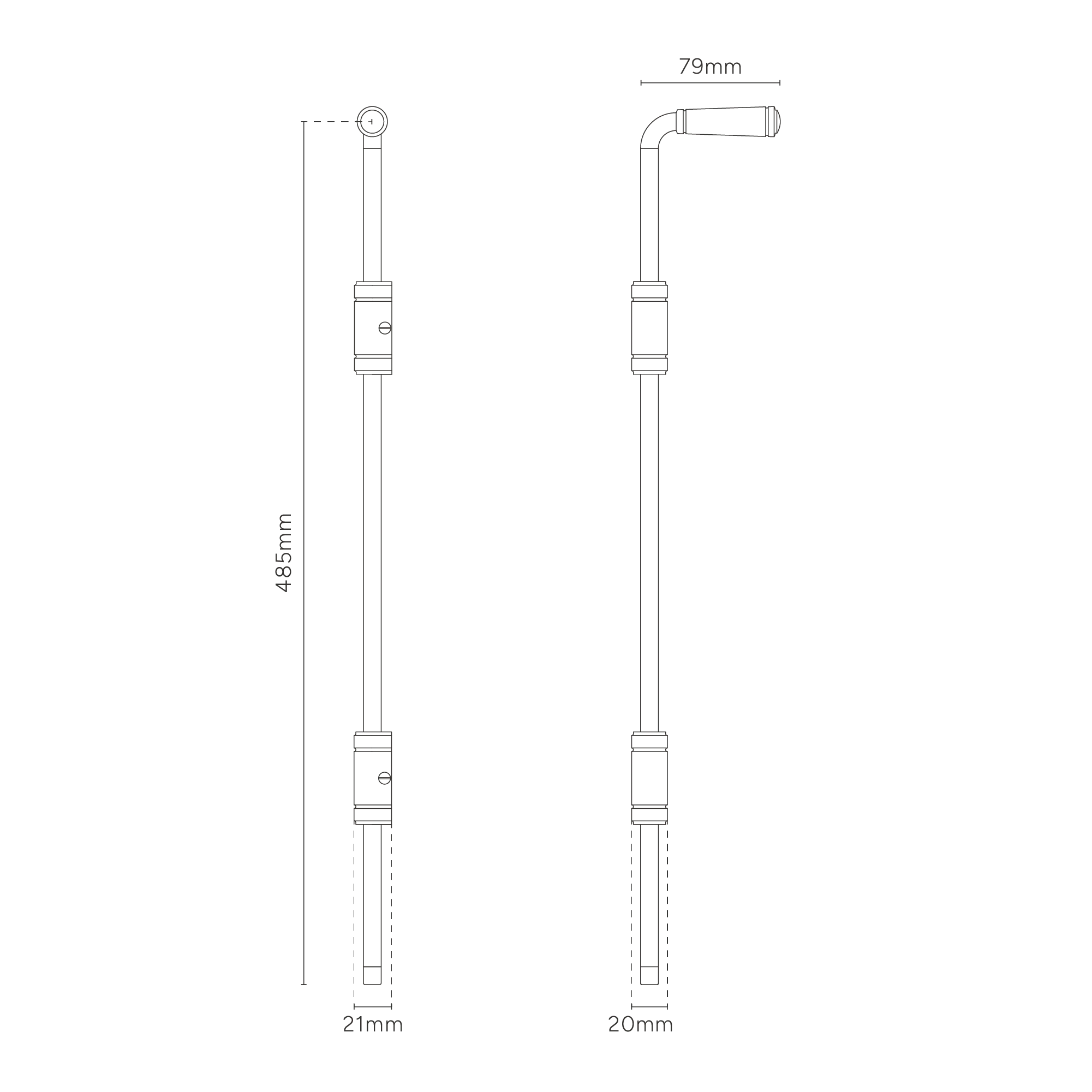 Digby Bolt Lock Pair Large – Polished Nickel - Image 9