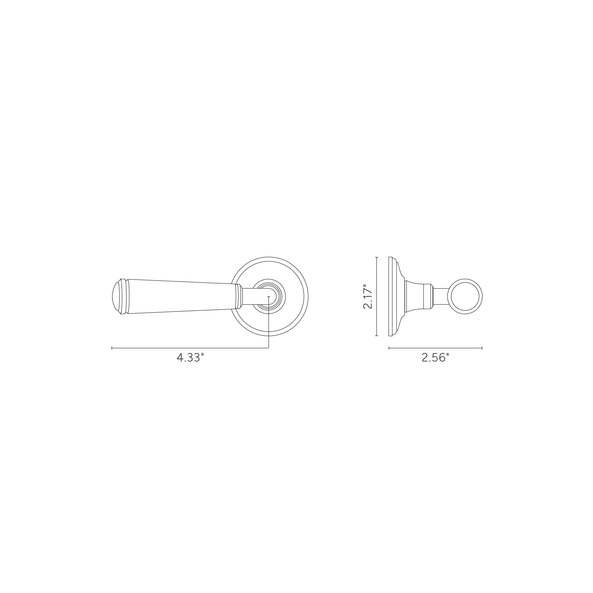 Digby Dummy Door Handle Set - Polished Nickel - Image 3