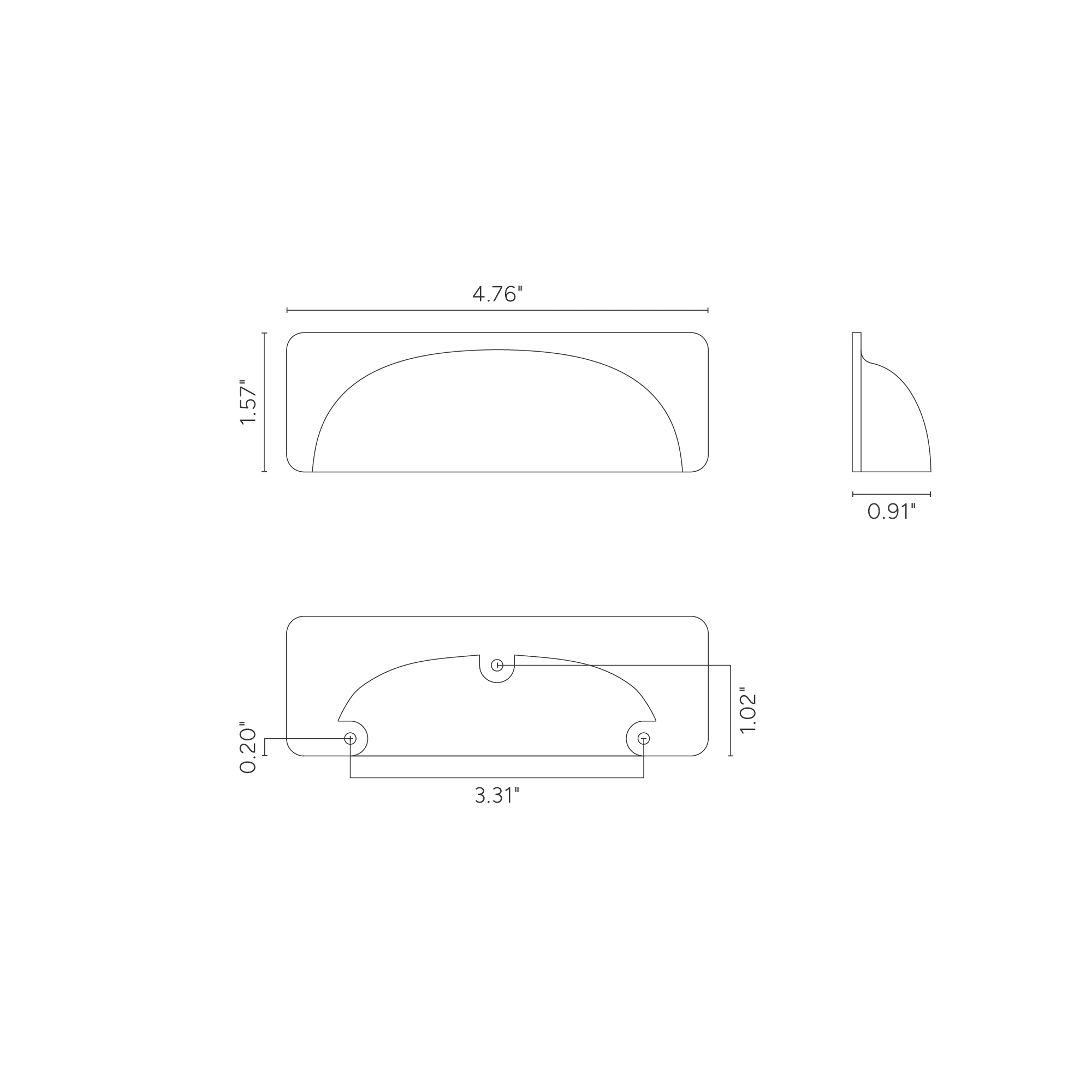 Elm Cup Handle Small - Polished Nickel - Image 3