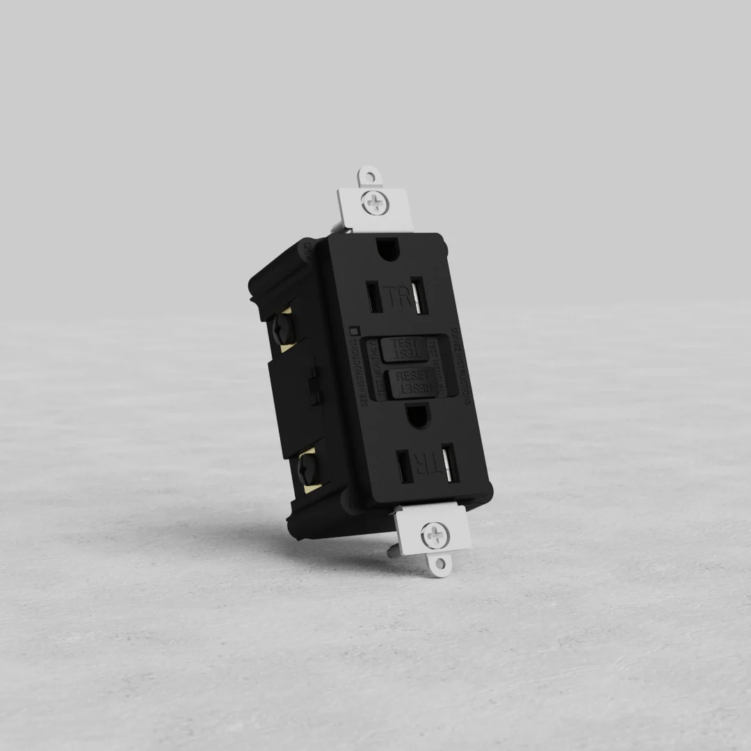 GFCI Power Outlet 15A - Black