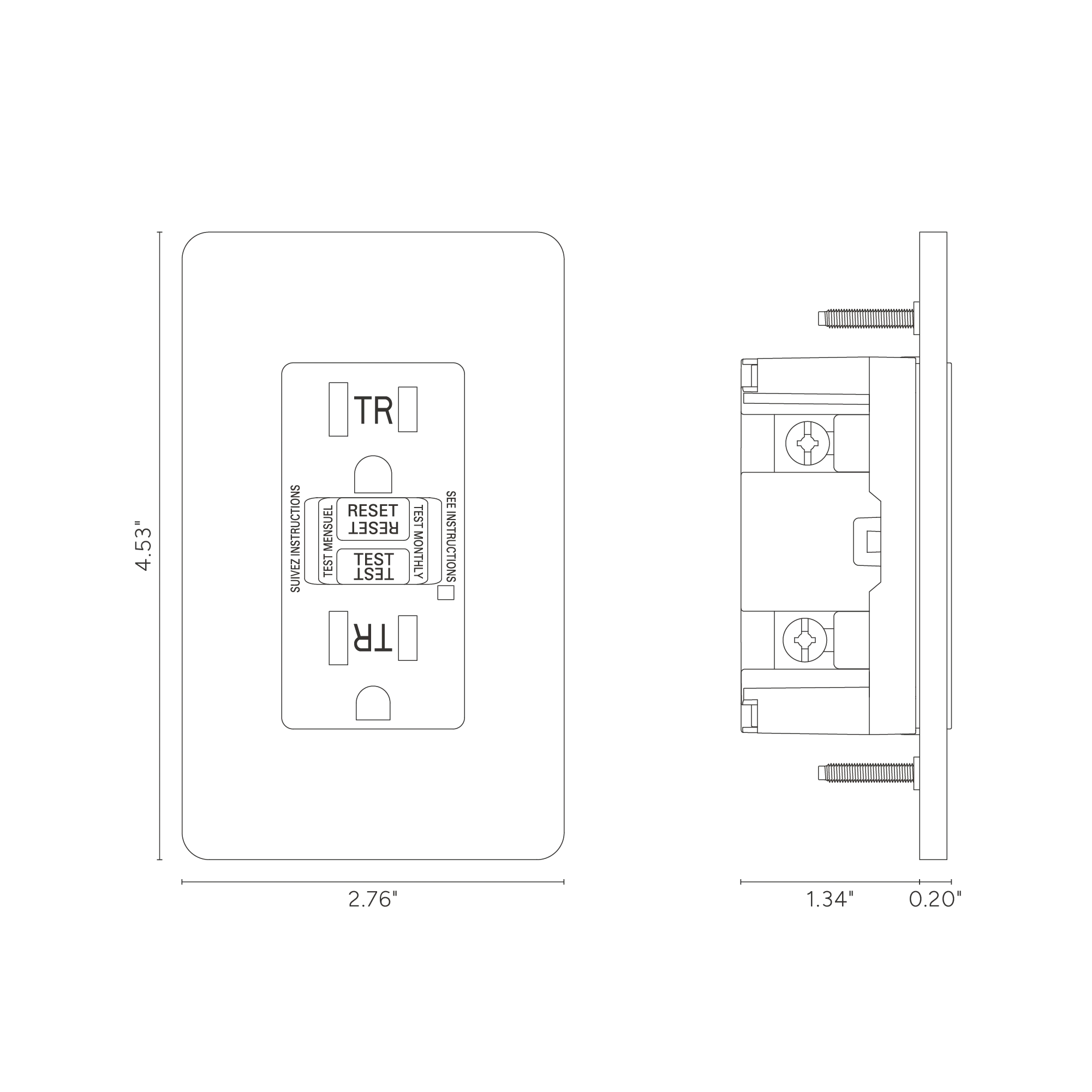 Grove 1G 15A GFCI Outlet - Polished Nickel White - Image 2