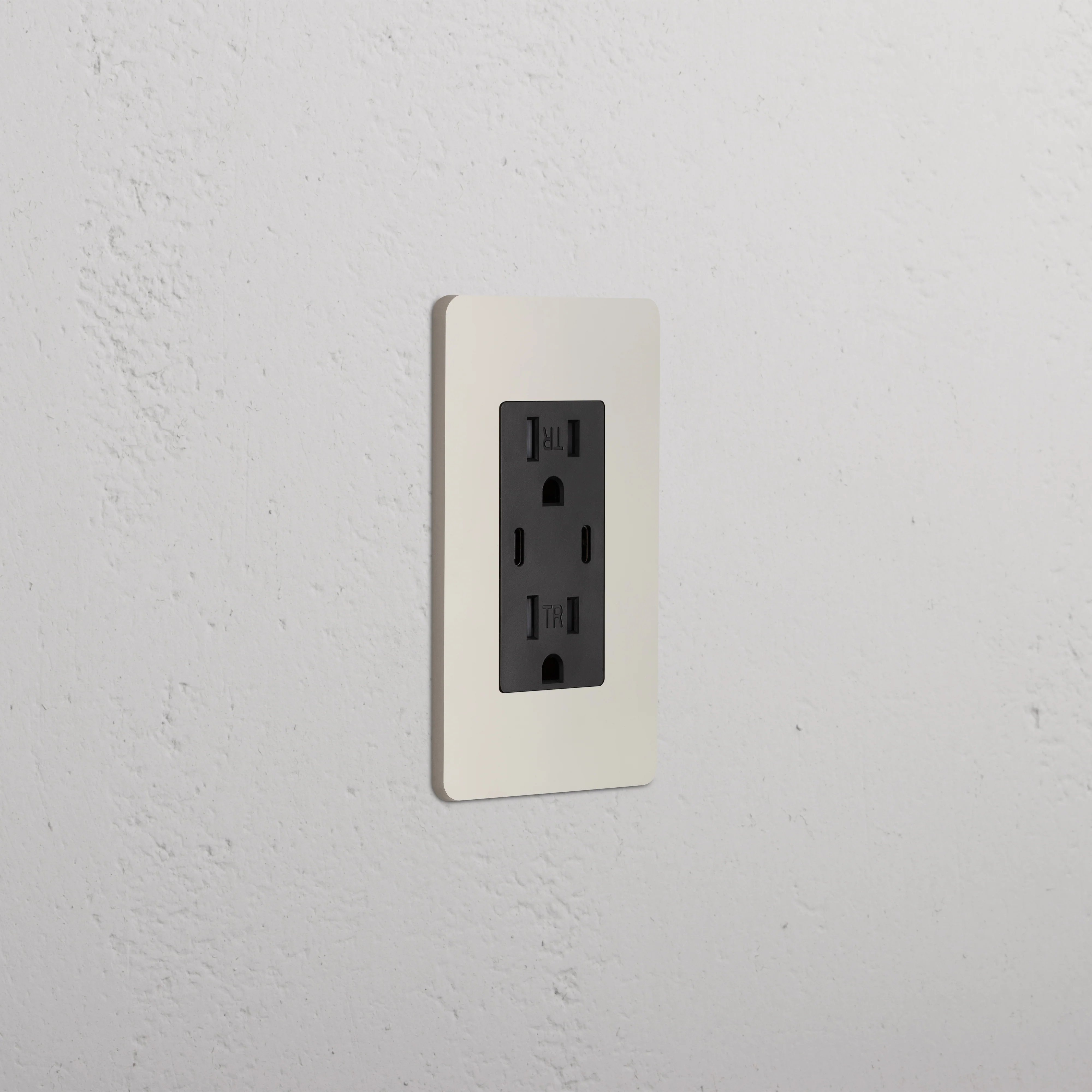 Grove 1G 15A USB Outlet - Polished Nickel Black
