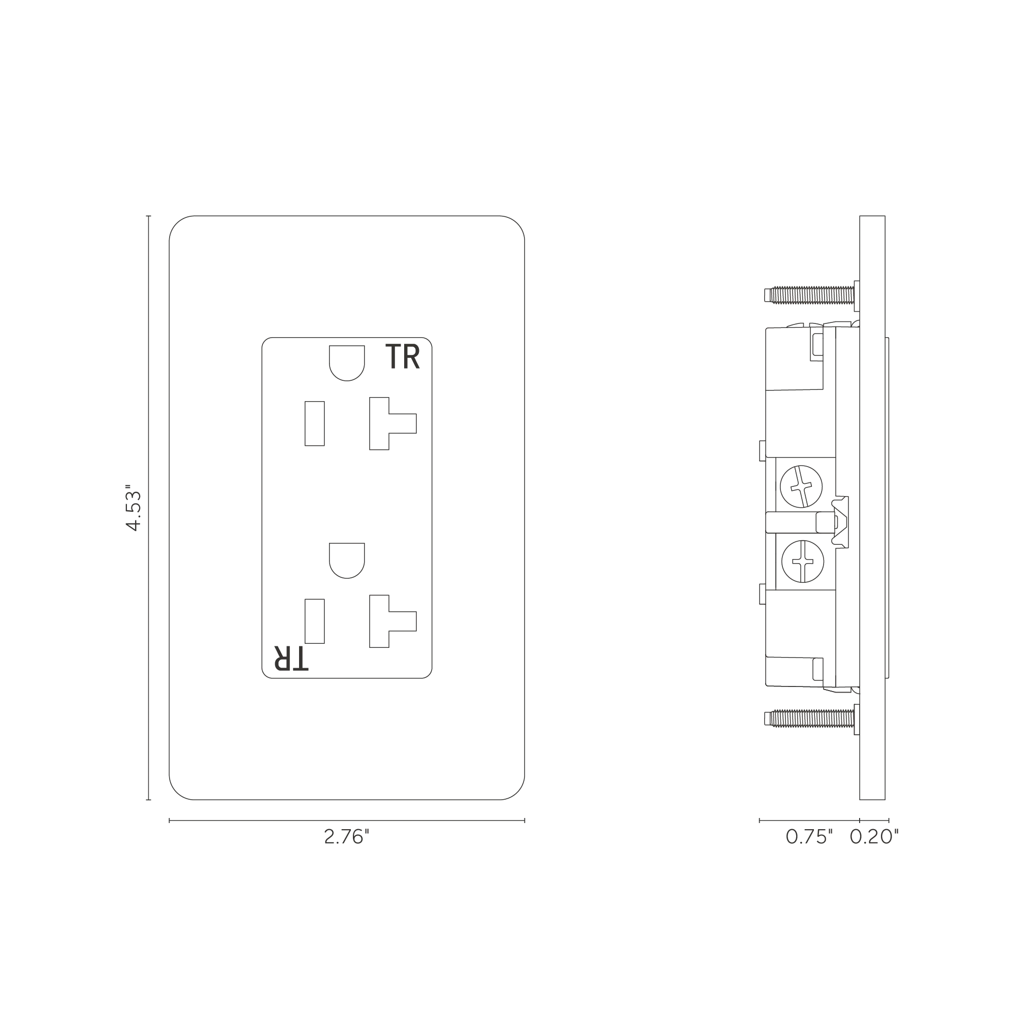 Grove 1G 20A Outlet - Polished Nickel White - Image 3