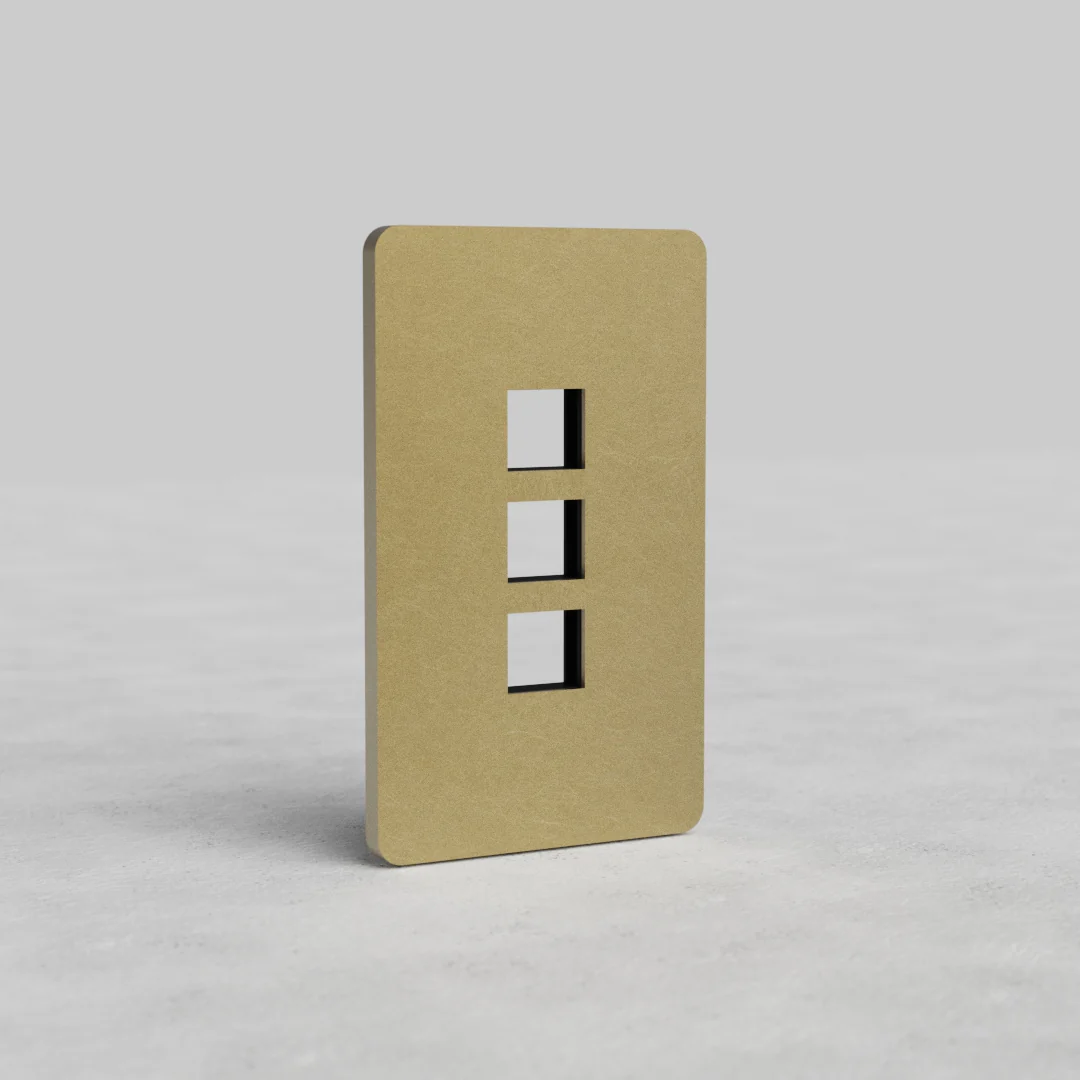 Grove 1G 3x Keystone Plate - Antique Brass