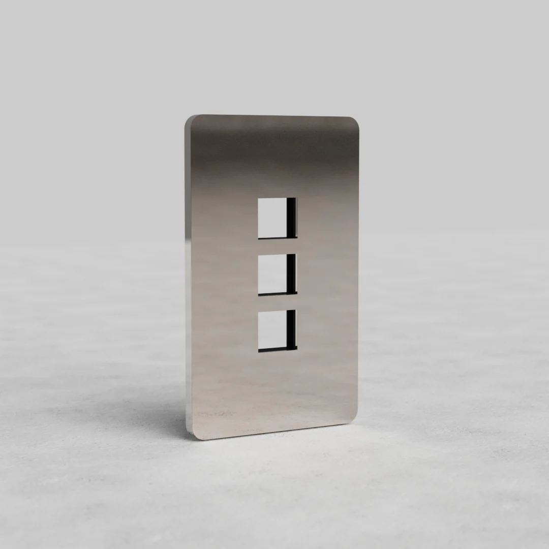 Grove 1G 3x Keystone Plate - Polished Nickel