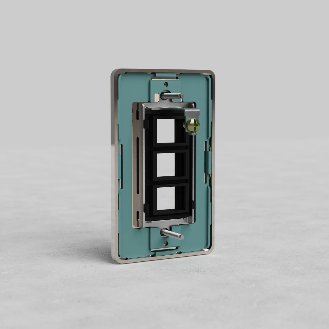 Grove 1G 3x Keystone Plate - Polished Nickel - Image 2