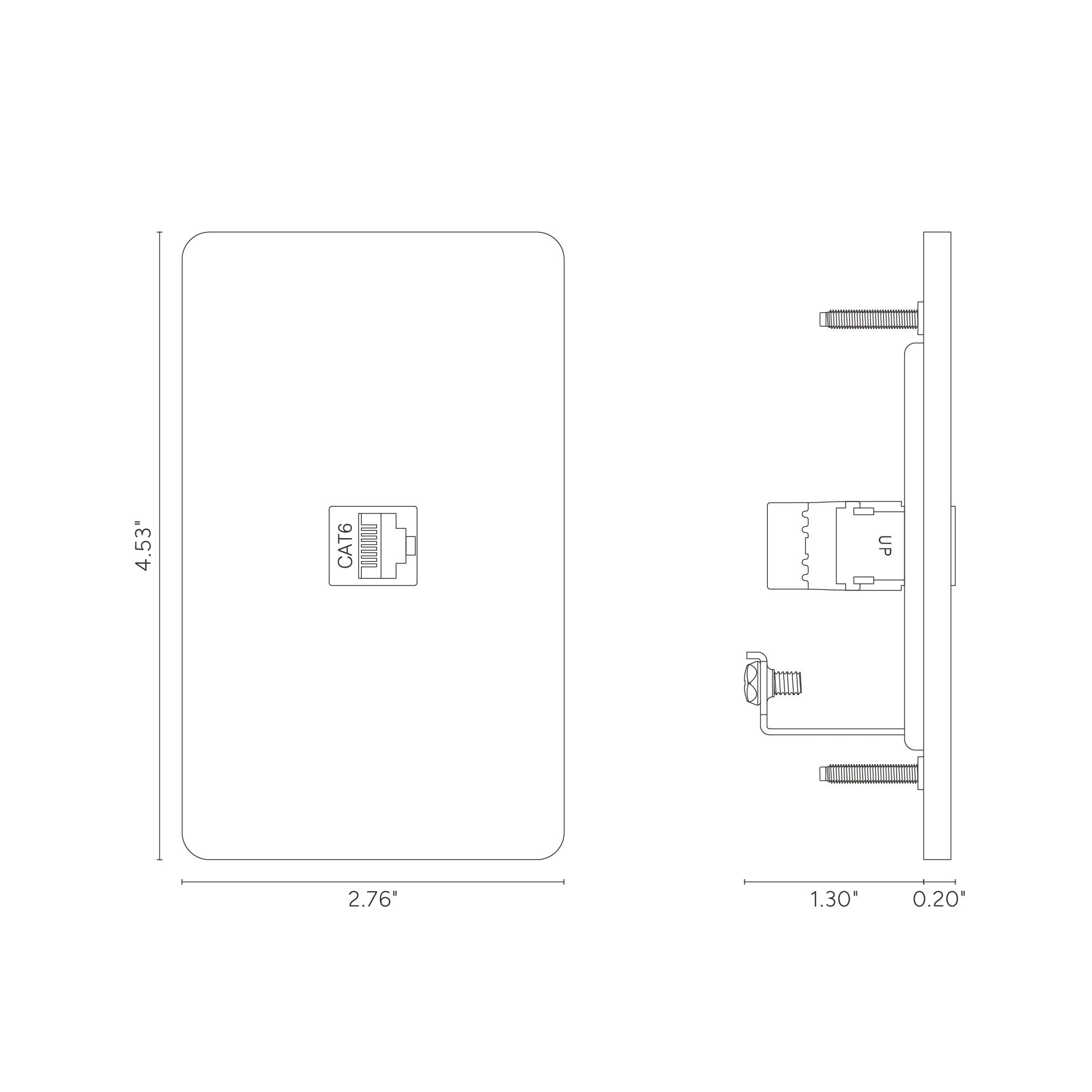 Grove 1G CAT 6 Keystone - Polished Nickel Black - Image 2