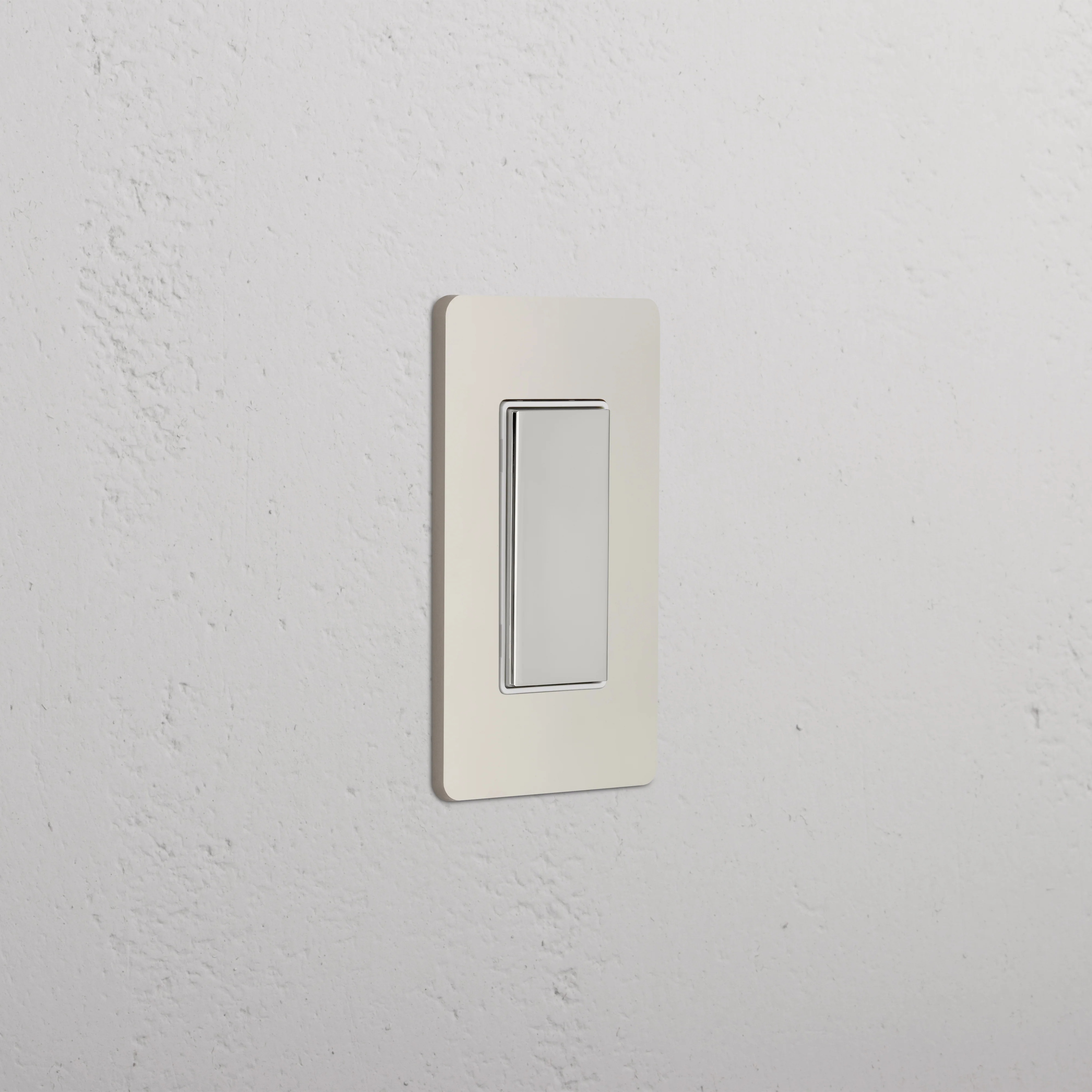 Grove 1G Center Retractive Rocker Switch - Polished Nickel White