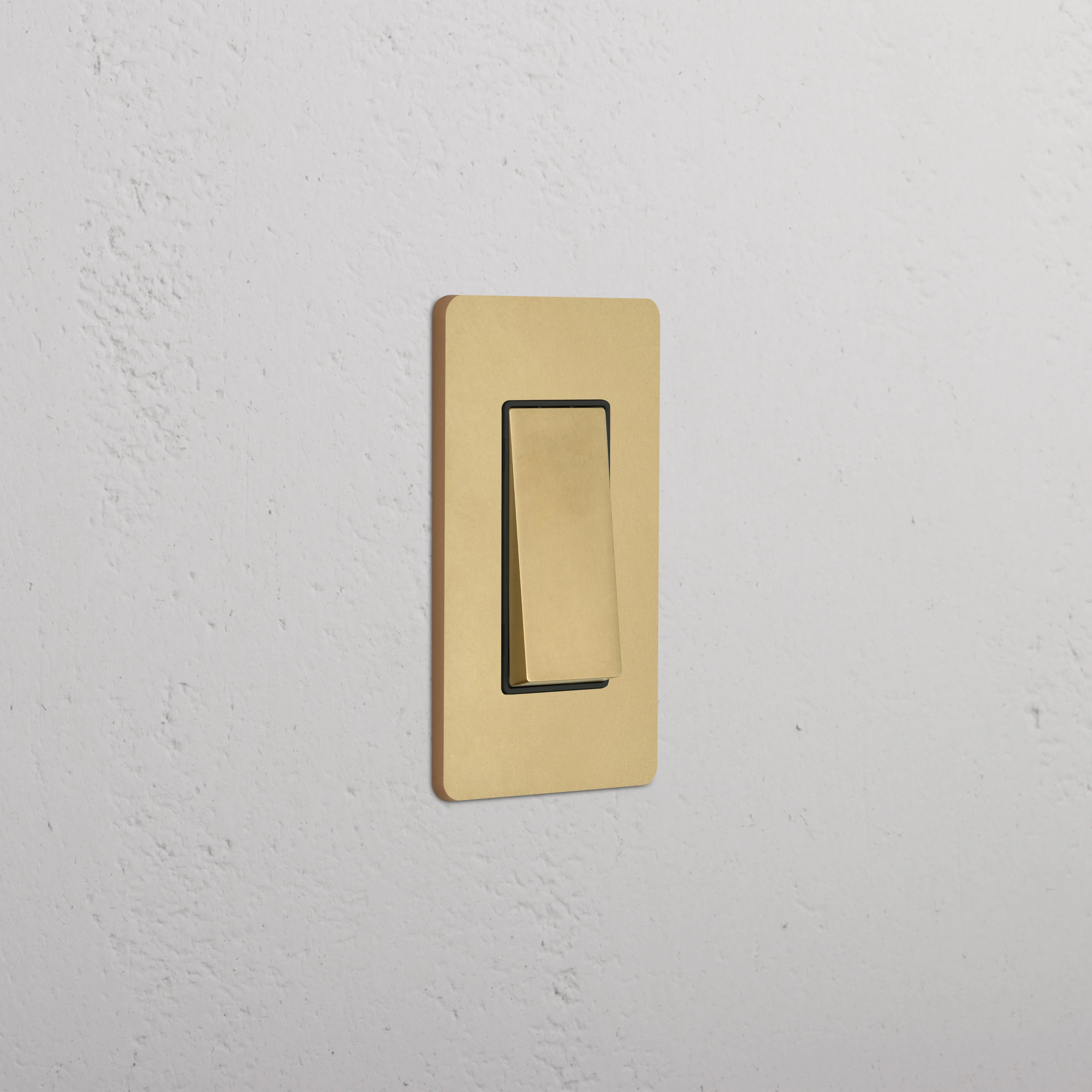 Grove 1G Dimming Retractive Rocker Switch - Antique Brass Black