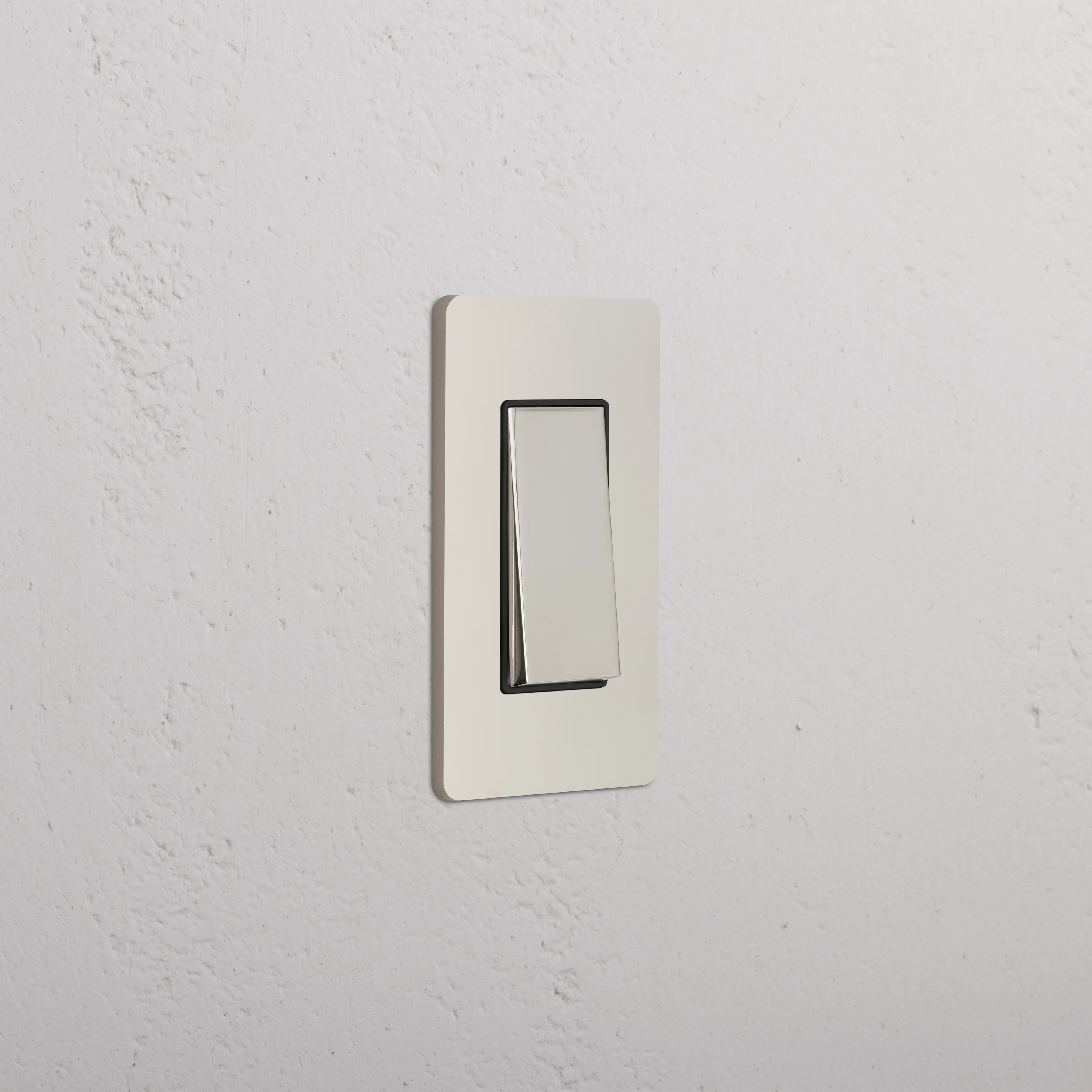 Grove 1G Dimming Retractive Rocker Switch - Polished Nickel Black
