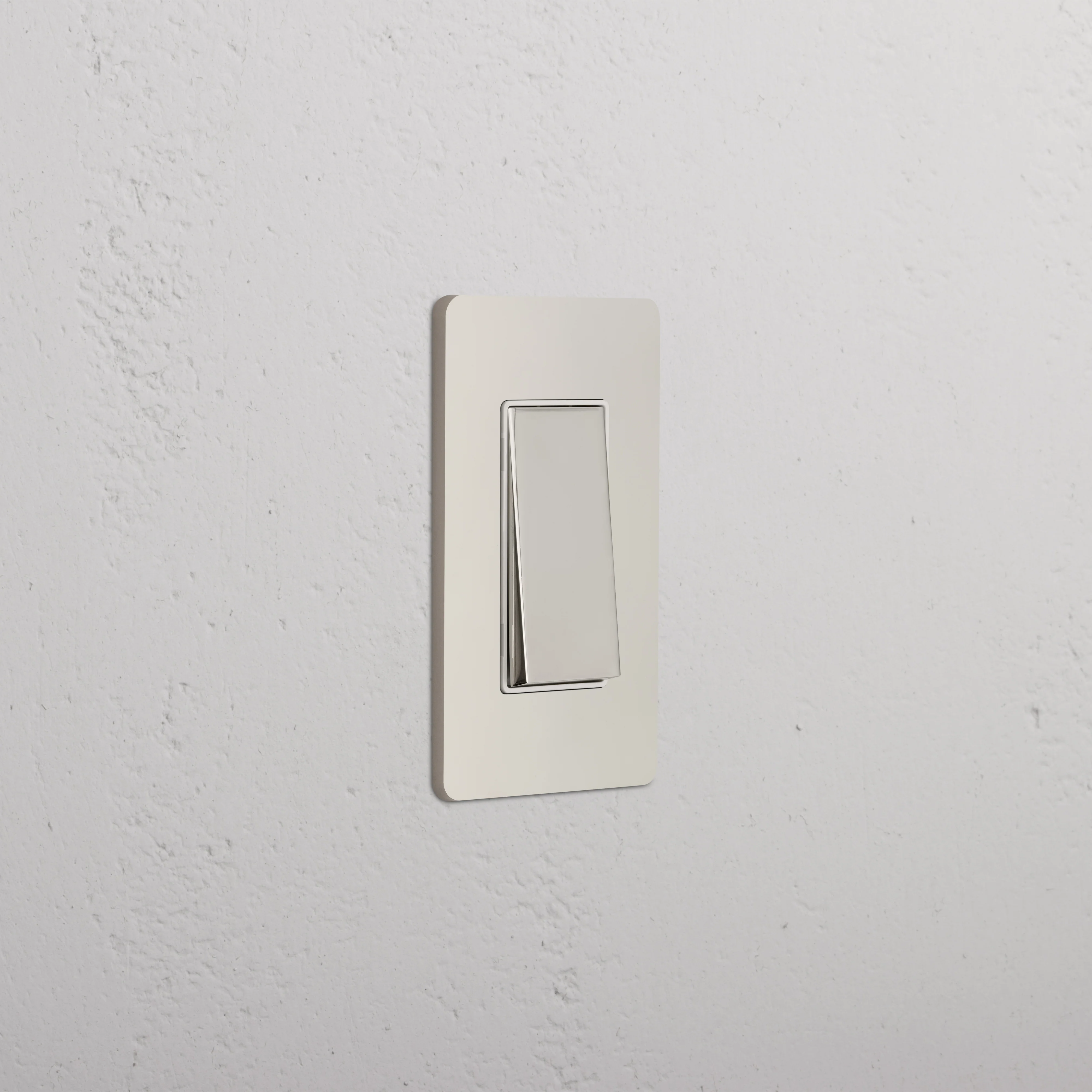 Grove 1G Double Pole Rocker Switch - Polished Nickel White
