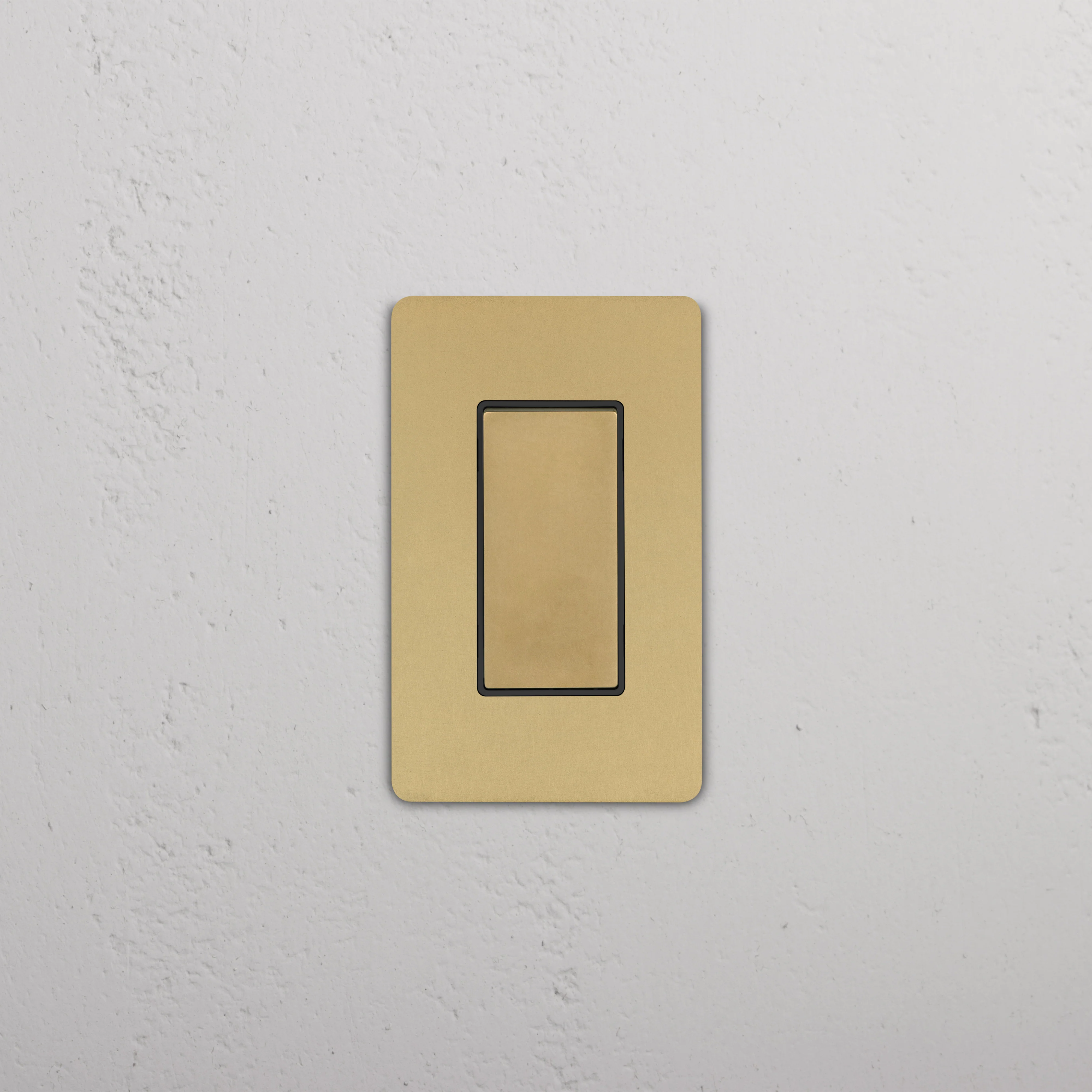 Grove 1G Retractive Rocker Switch - Antique Brass Black - Image 2