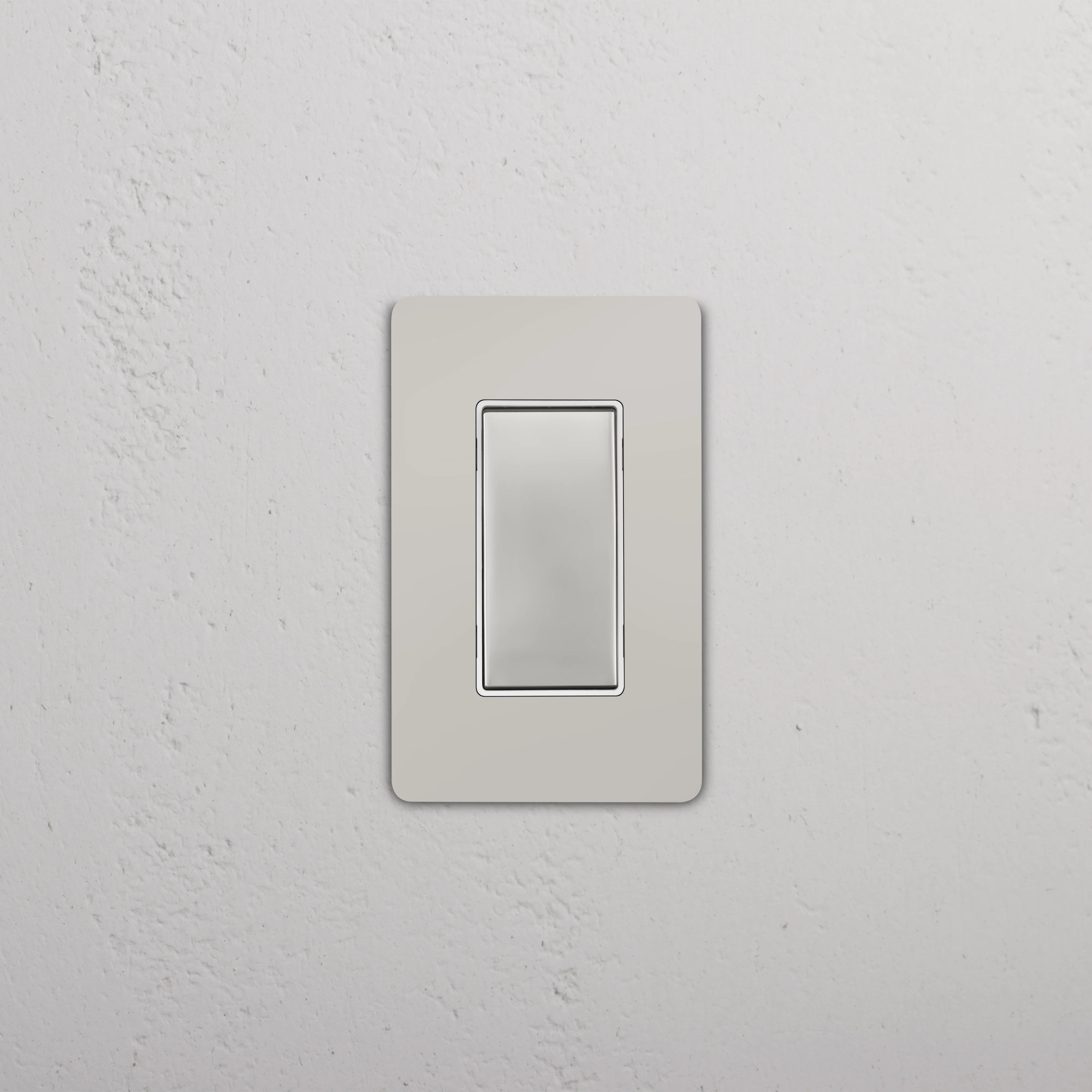 Grove 1G Retractive Rocker Switch - Polished Nickel White - Image 2