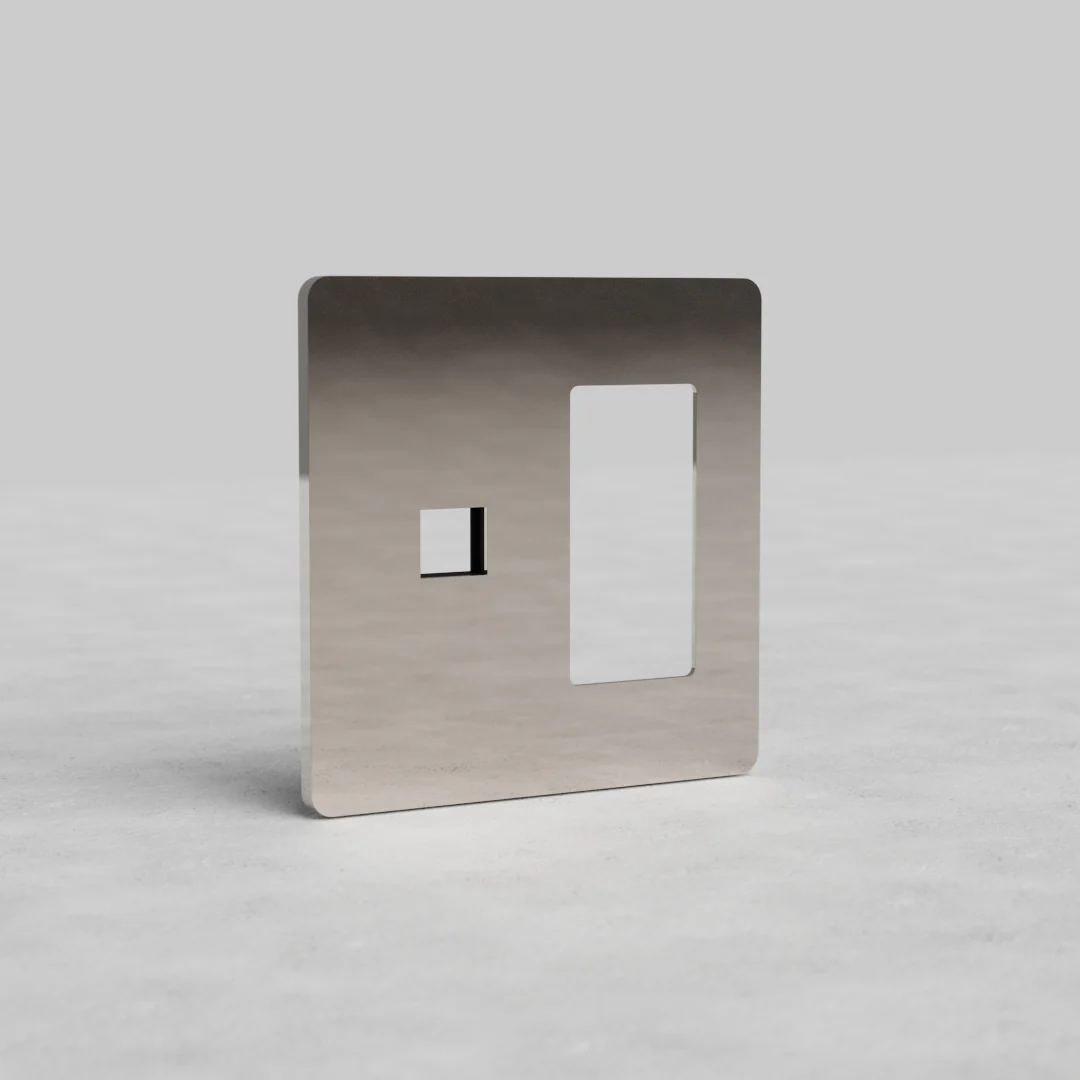 Grove 2G Outlet & Keystone Plate - Polished Nickel