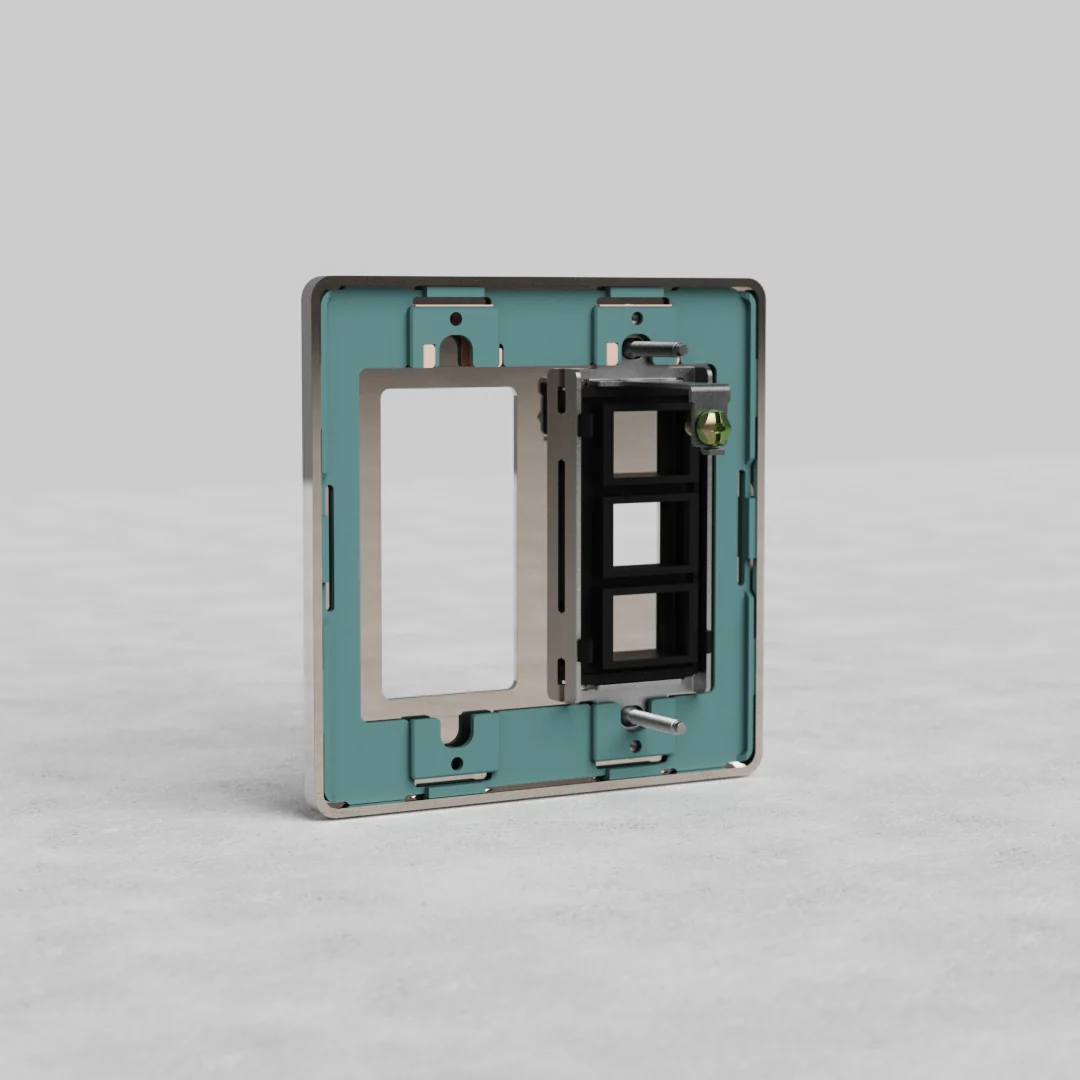Grove 2G Outlet & Keystone Plate - Polished Nickel - Image 2
