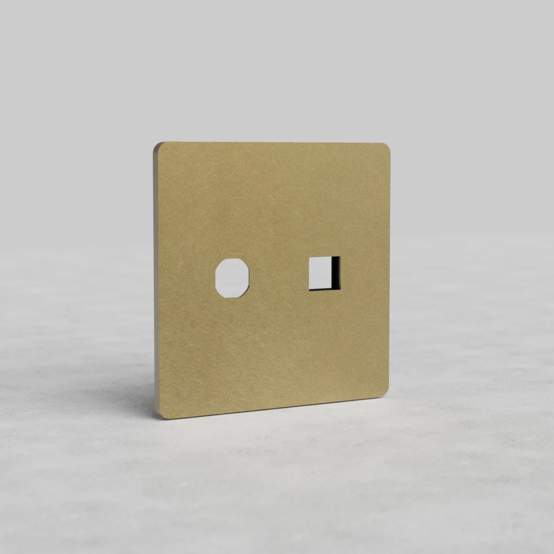 Grove 2G Switch & Keystone Plate - Antique Brass
