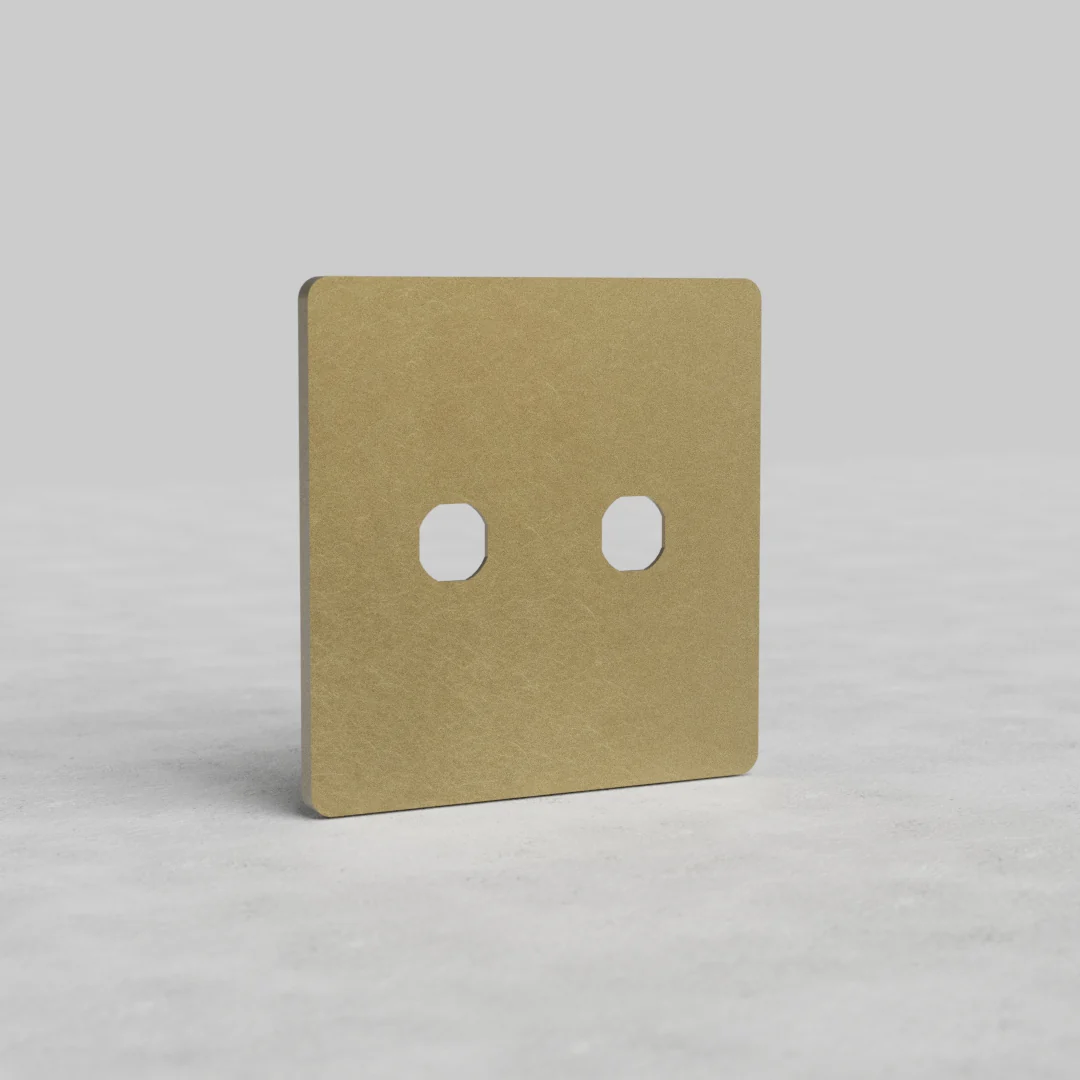 Grove 2G Switch Plate - Antique Brass