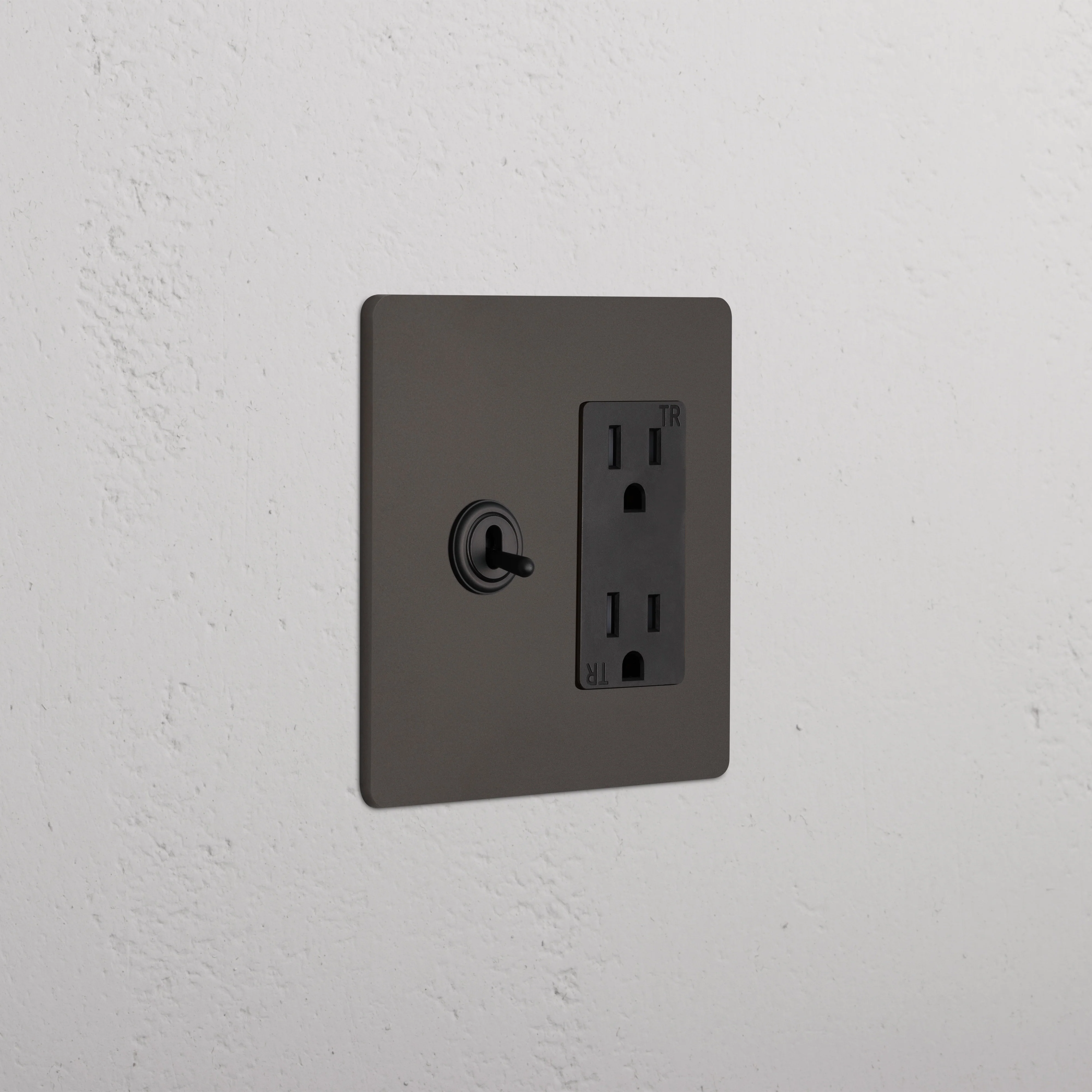 Grove 2G Toggle Switch & Outlet - Bronze Black
