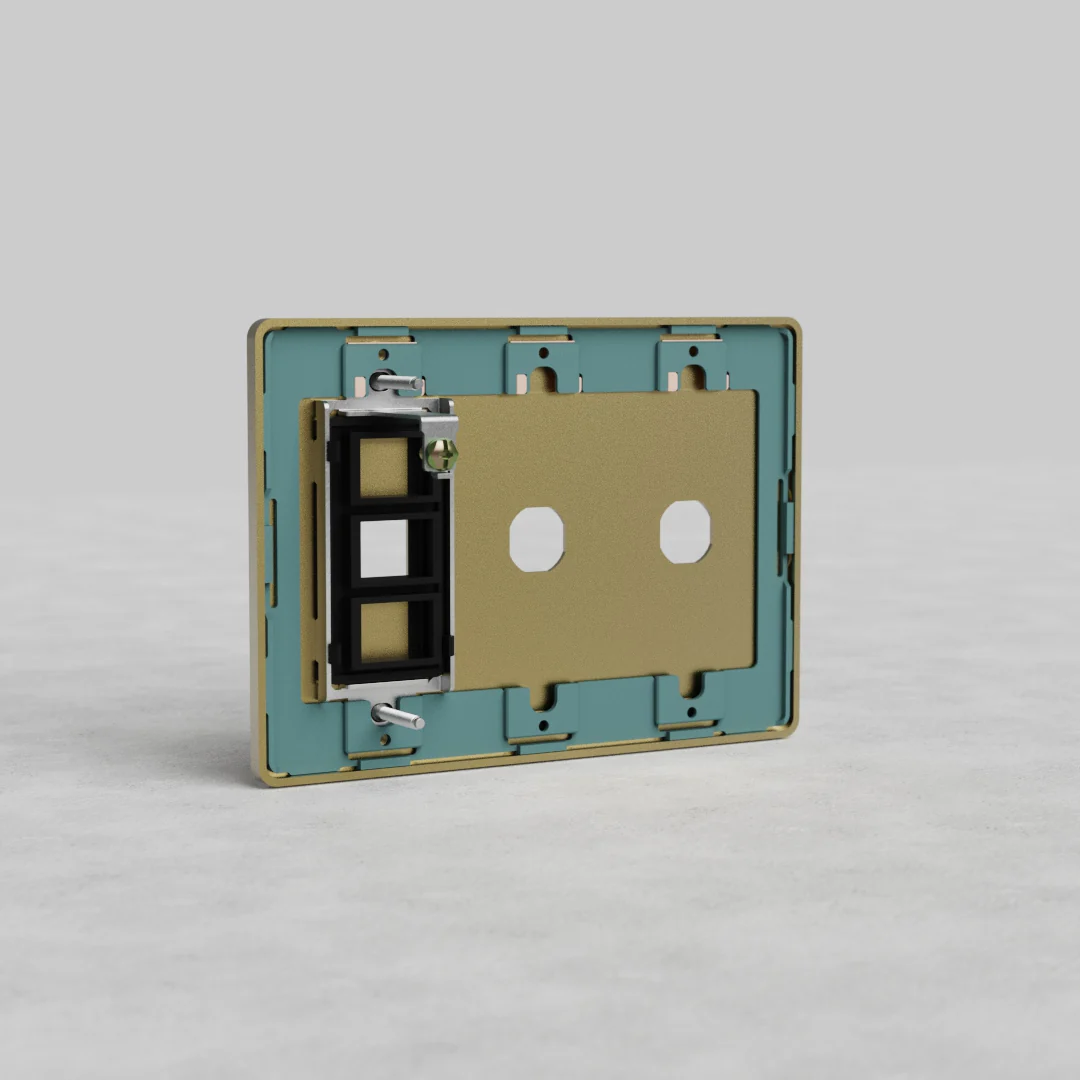 Grove 3G 2x Switch & Keystone Plate - Antique Brass - Image 2