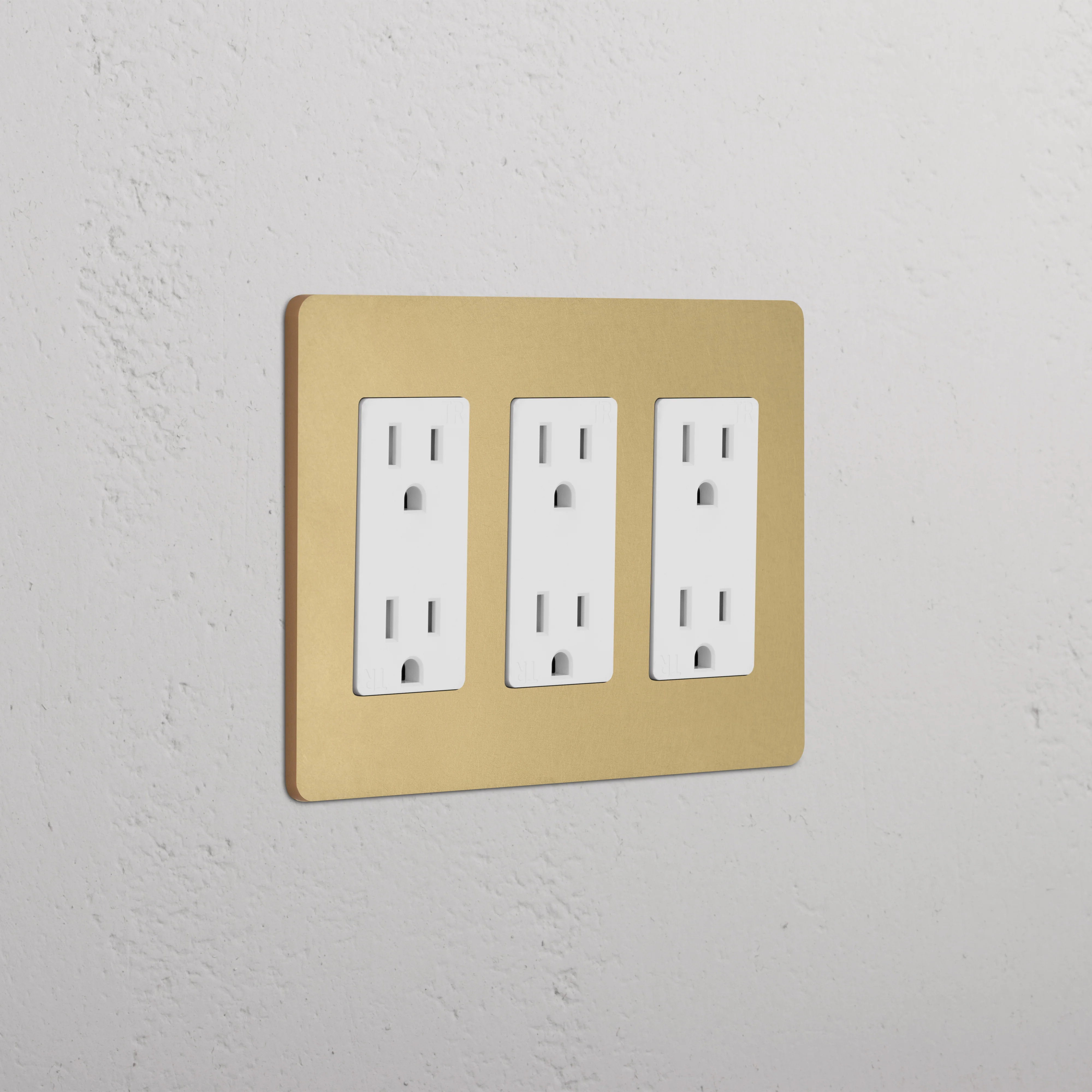 Grove 3G Outlet - Antique Brass White