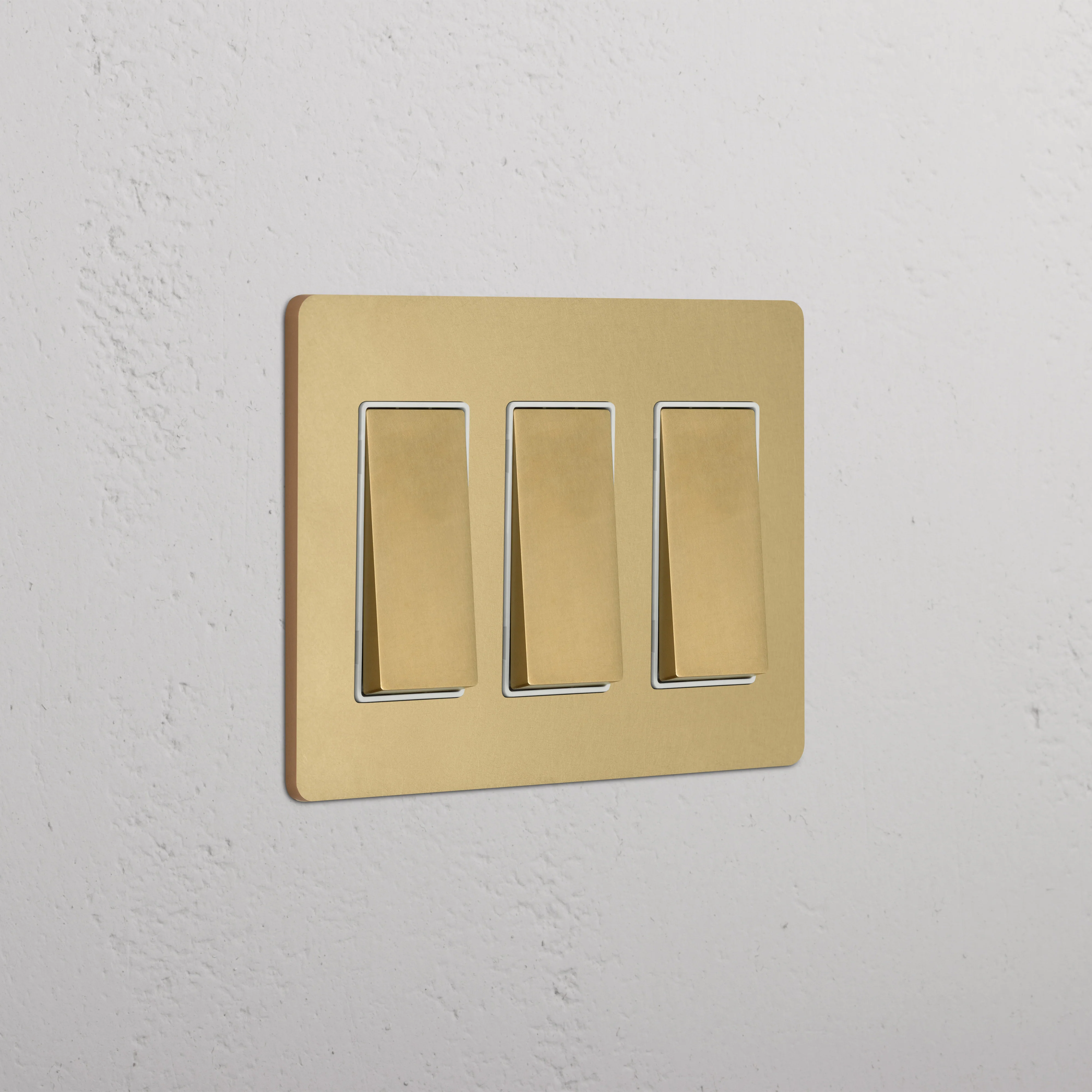 Grove 3G Rocker Switch - Antique Brass White