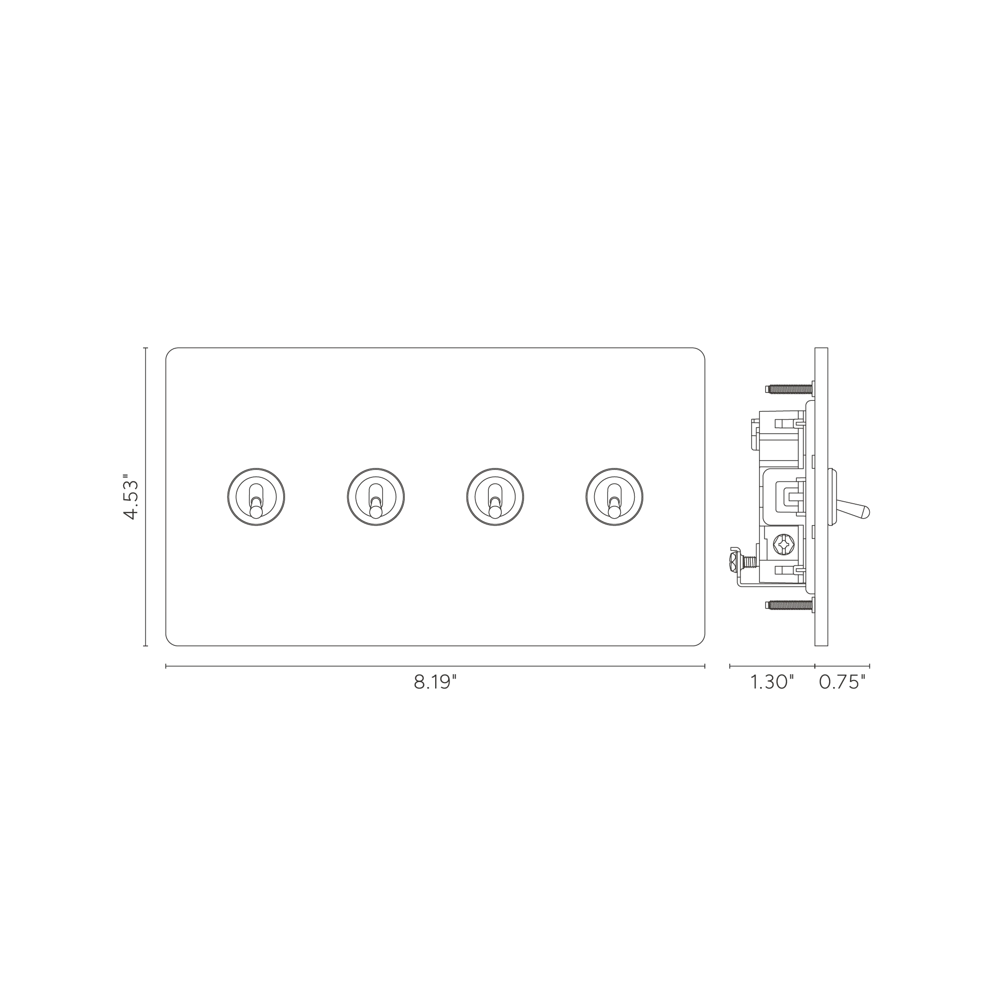 Grove 4G Toggle Switch - Polished Nickel - Image 2