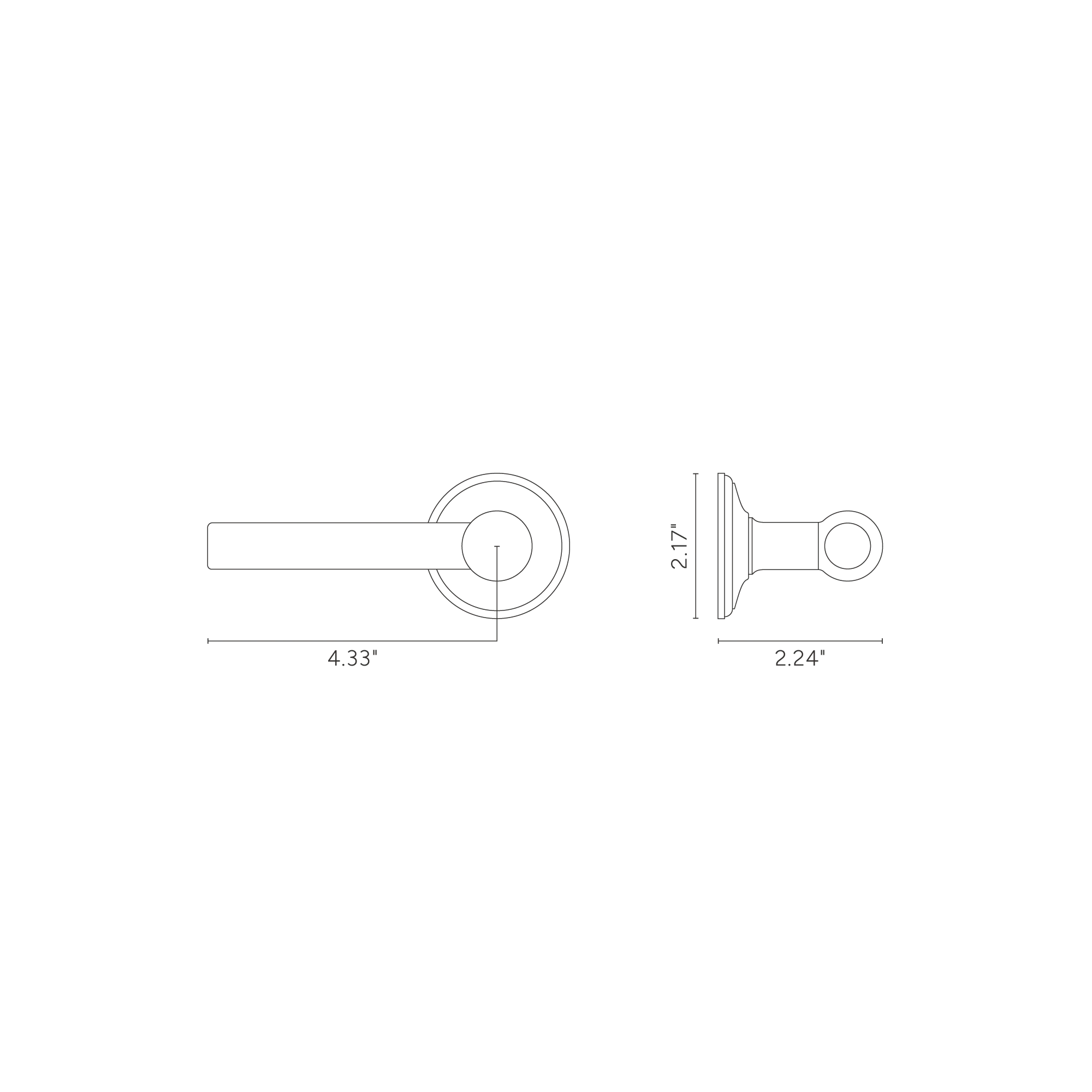 Harper Dummy Door Handle Set - Bronze - Image 3