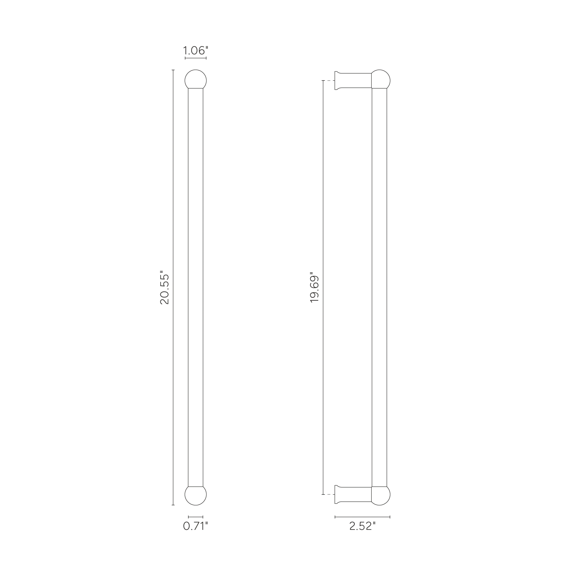 Harper Single Pull Handle Large - Polished Nickel - Image 4