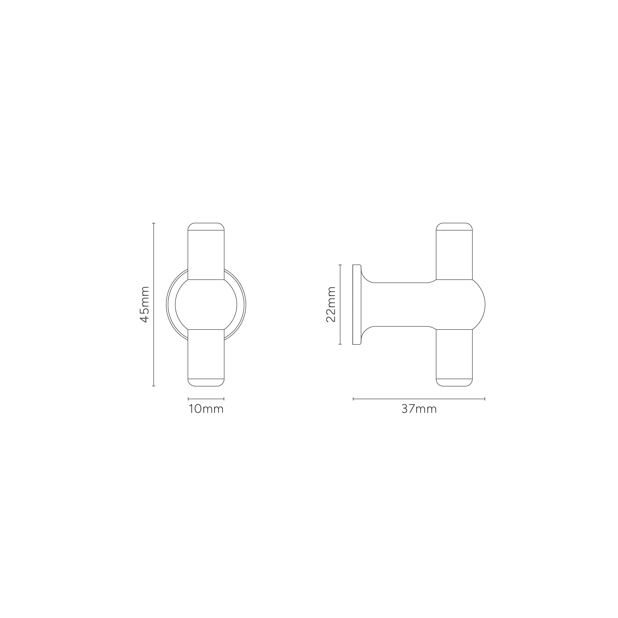 Harper T-Bar Cabinet Handle Small - Bronze - Image 3