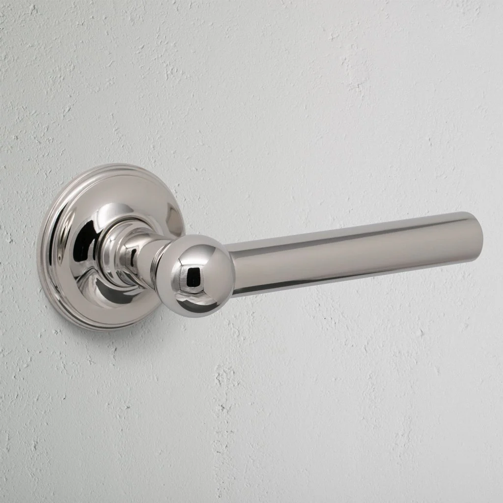 Harper Unsprung Passage Door Handle Set - Polished Nickel