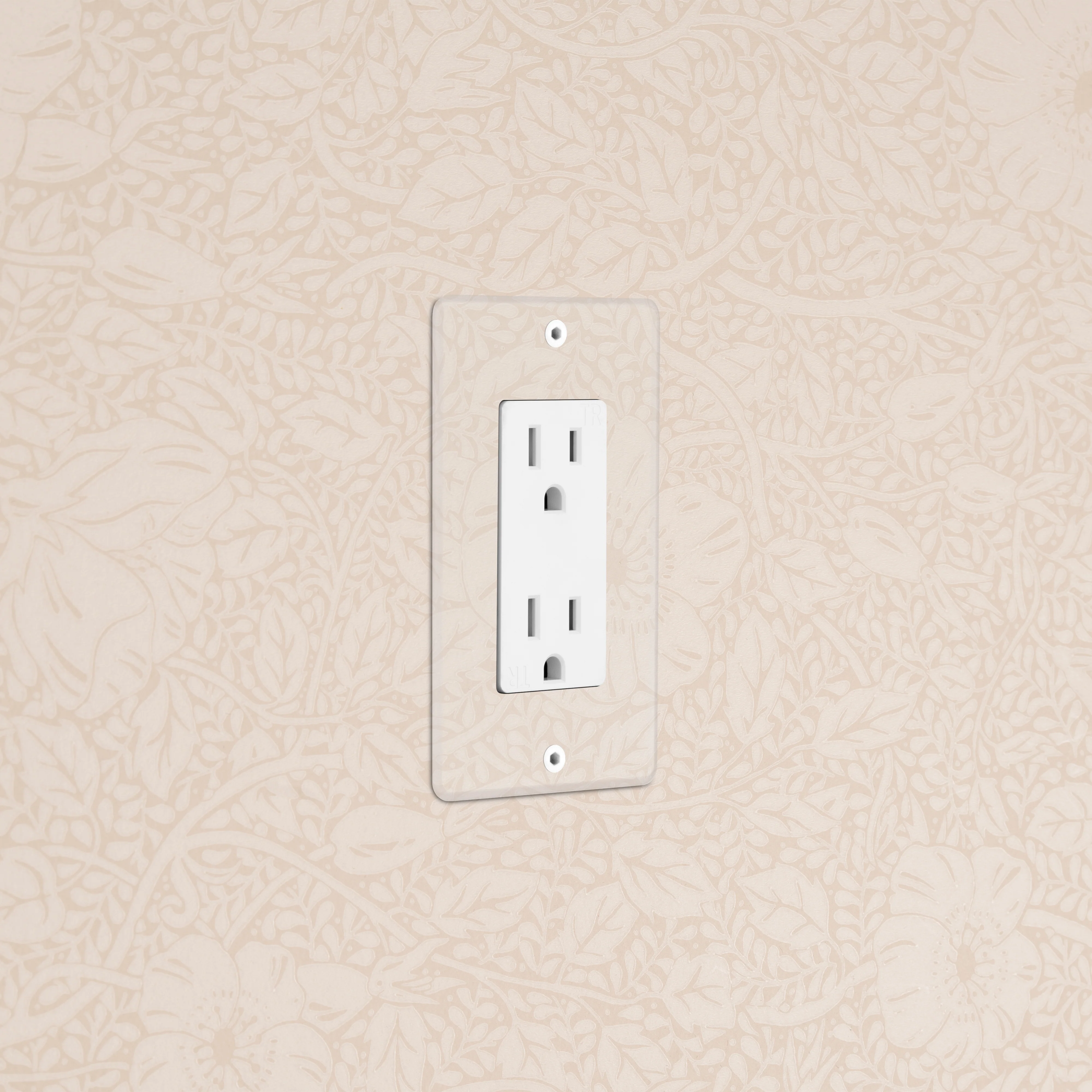 Kew 1G 15A Outlet - Clear White
