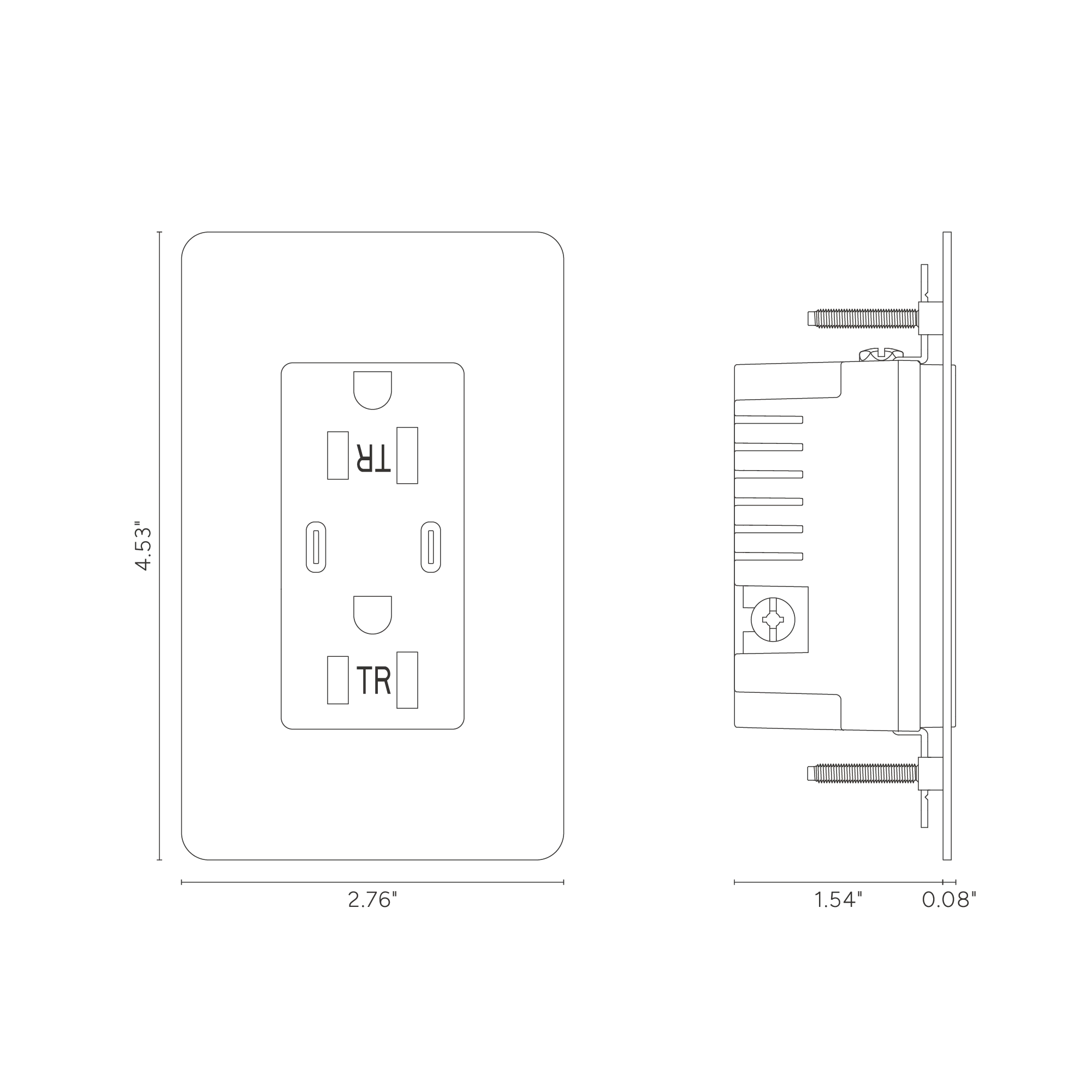 Kew 1G 15A USB Outlet - Antique Brass Black - Image 2