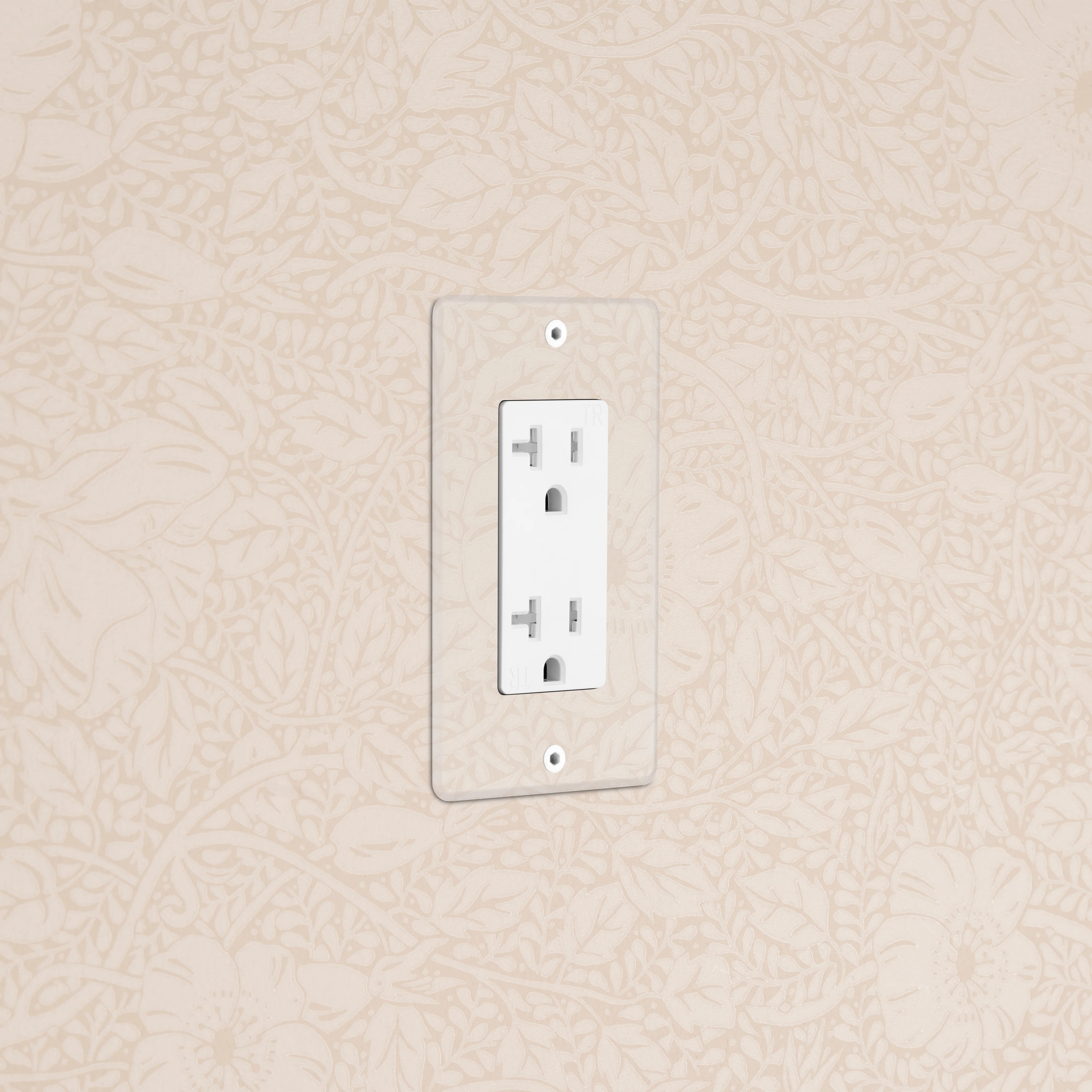 Kew 1G 20A Outlet - Clear White