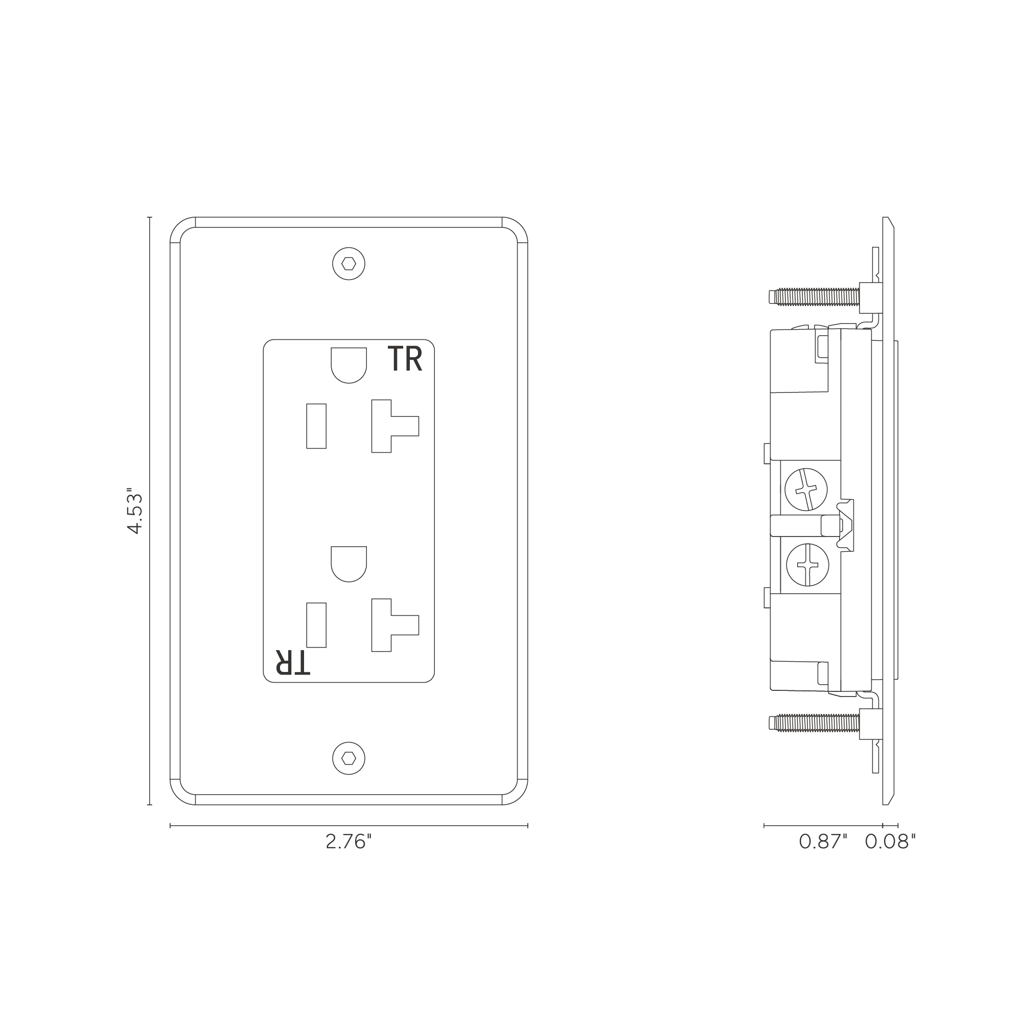 Kew 1G 20A Outlet - Clear White - Image 2