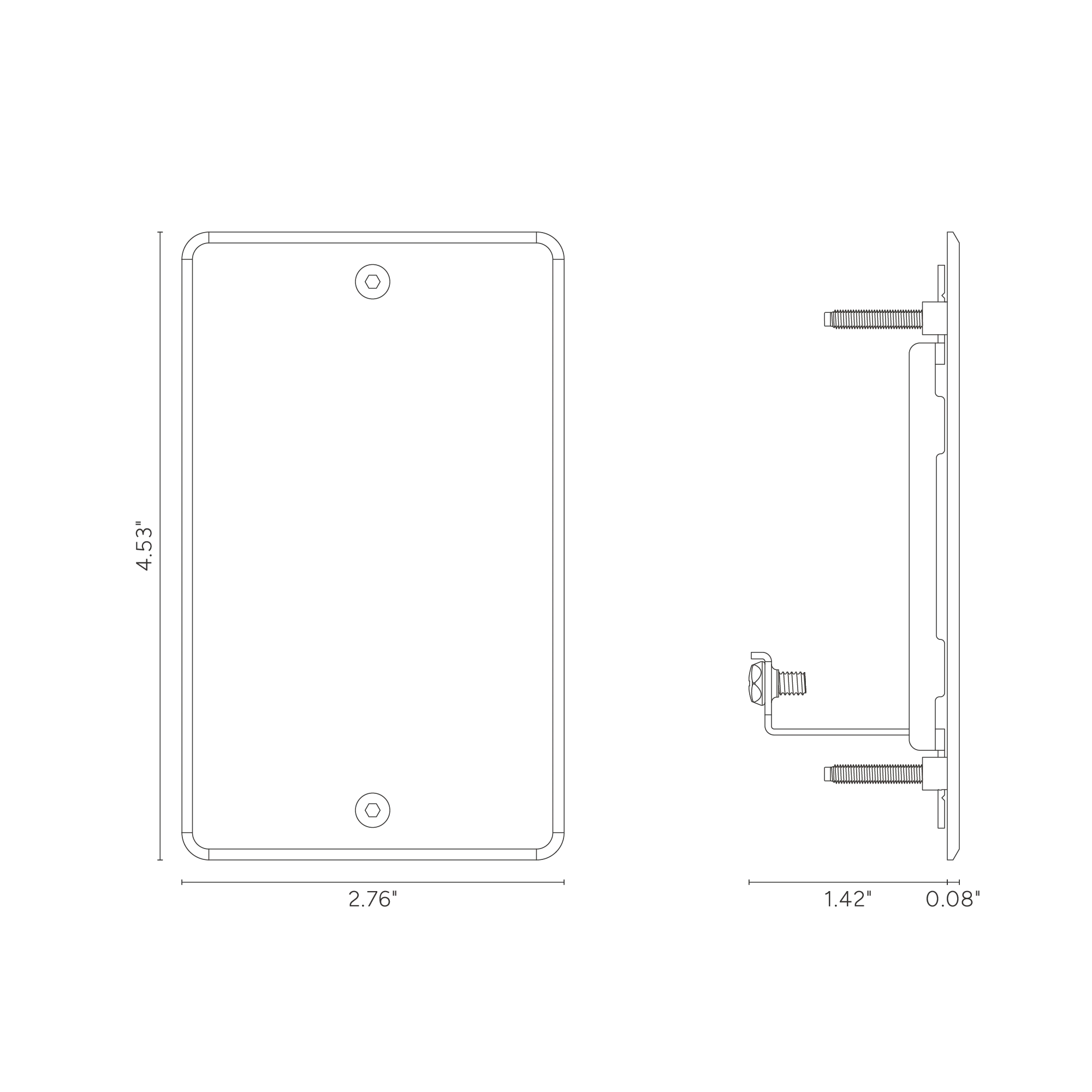 Kew 1G Blank Plate - Clear - Image 2