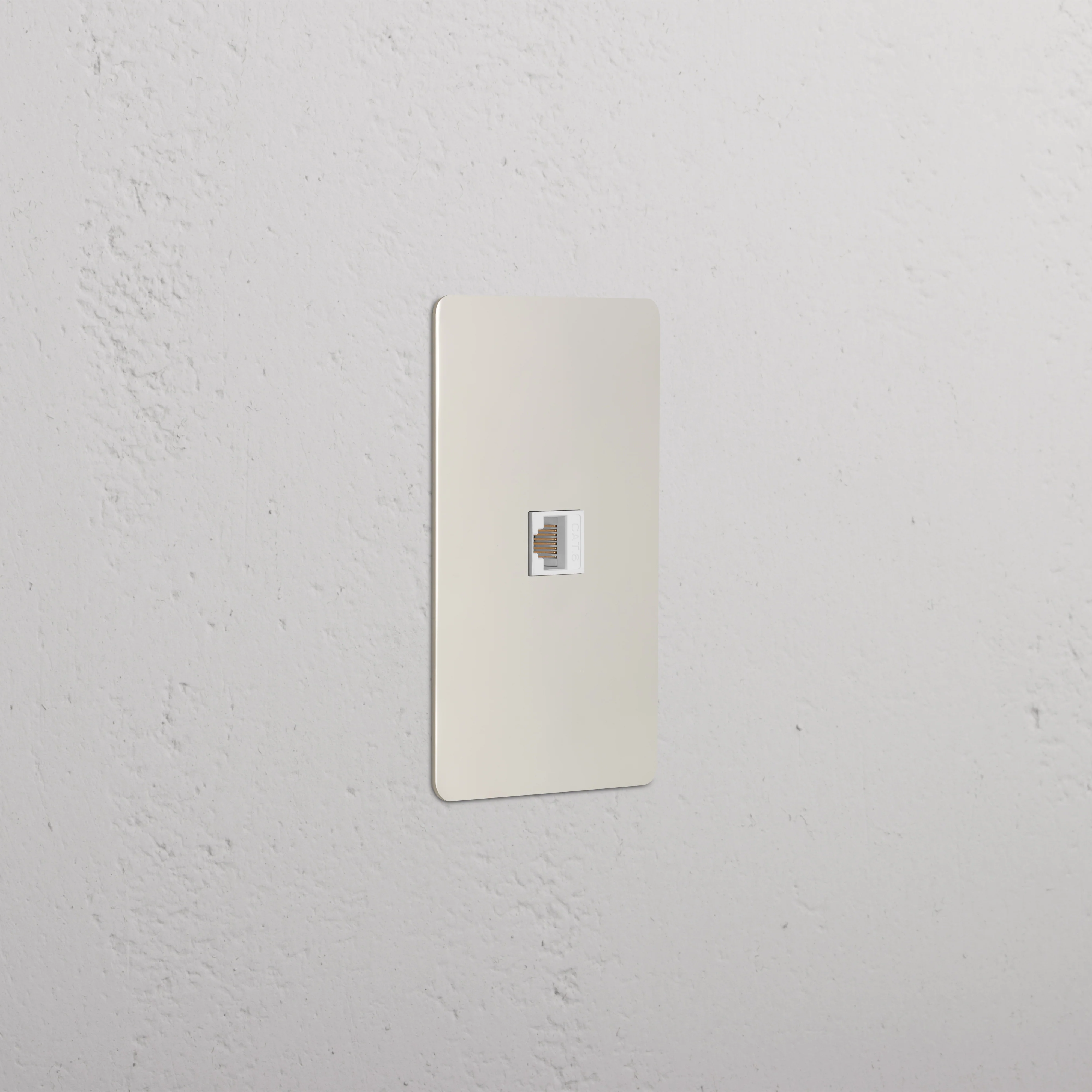 Kew 1G CAT 6 Keystone - Polished Nickel White