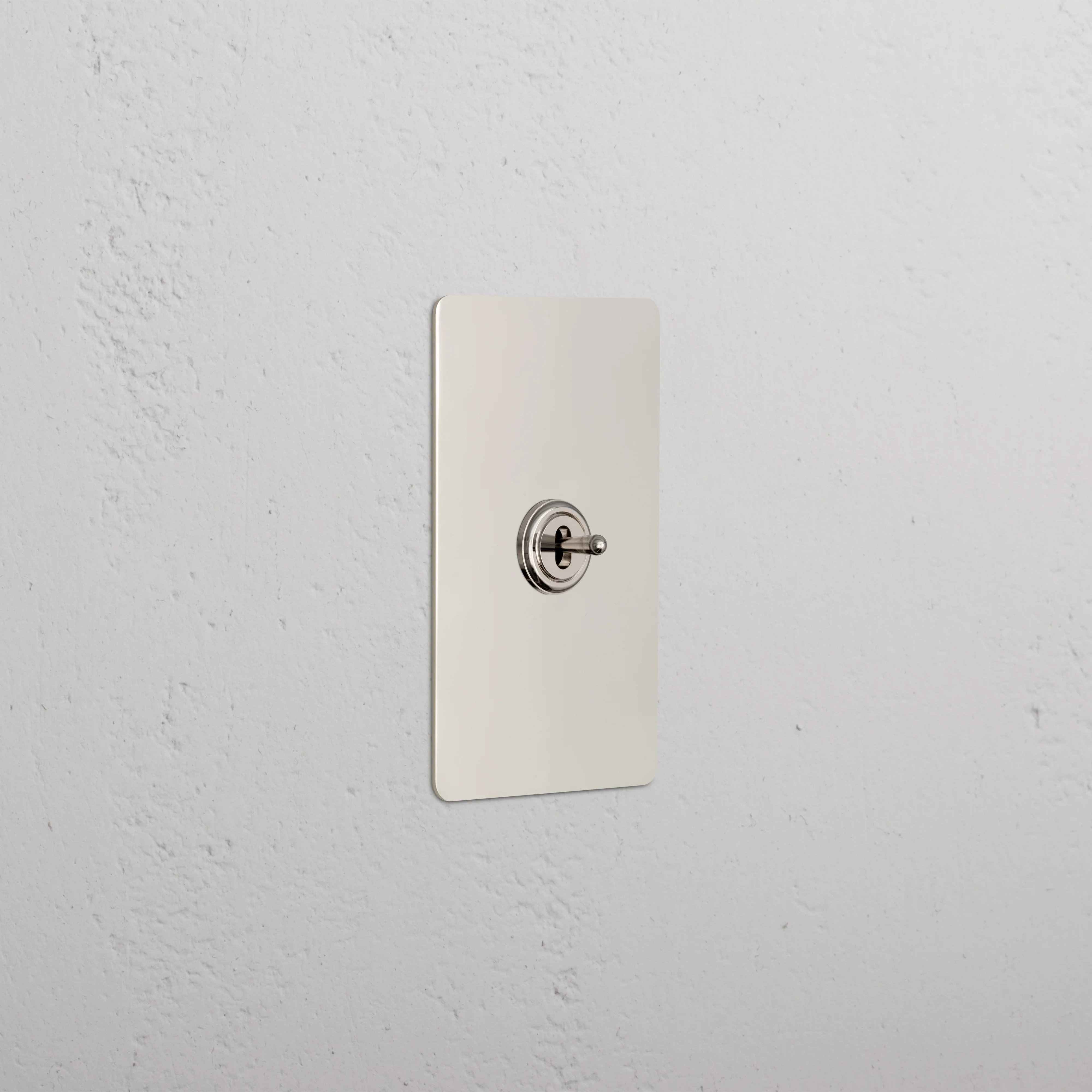 Kew 1G Center Retractive Toggle Switch - Polished Nickel