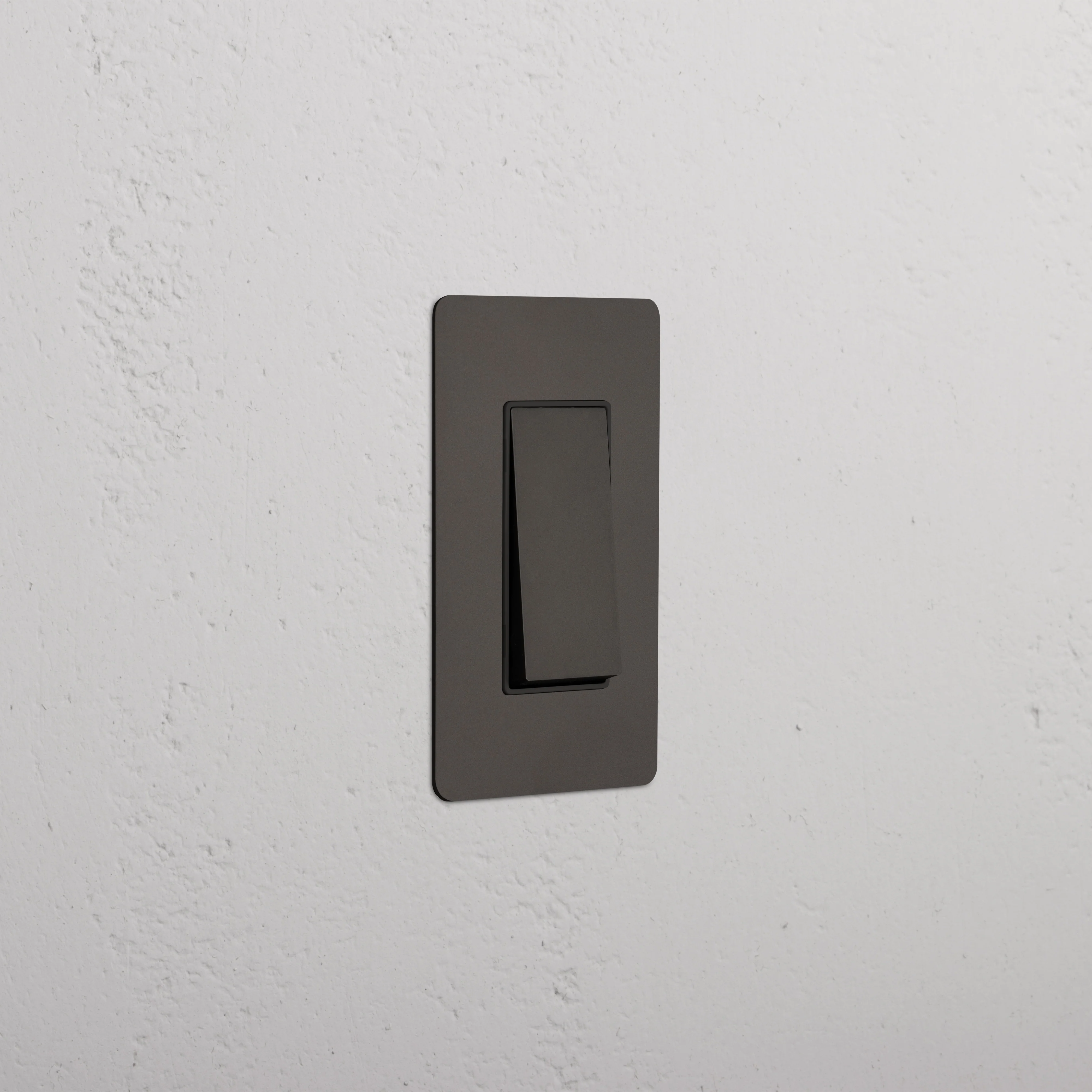 Kew 1G Double Pole Rocker Switch - Bronze Black