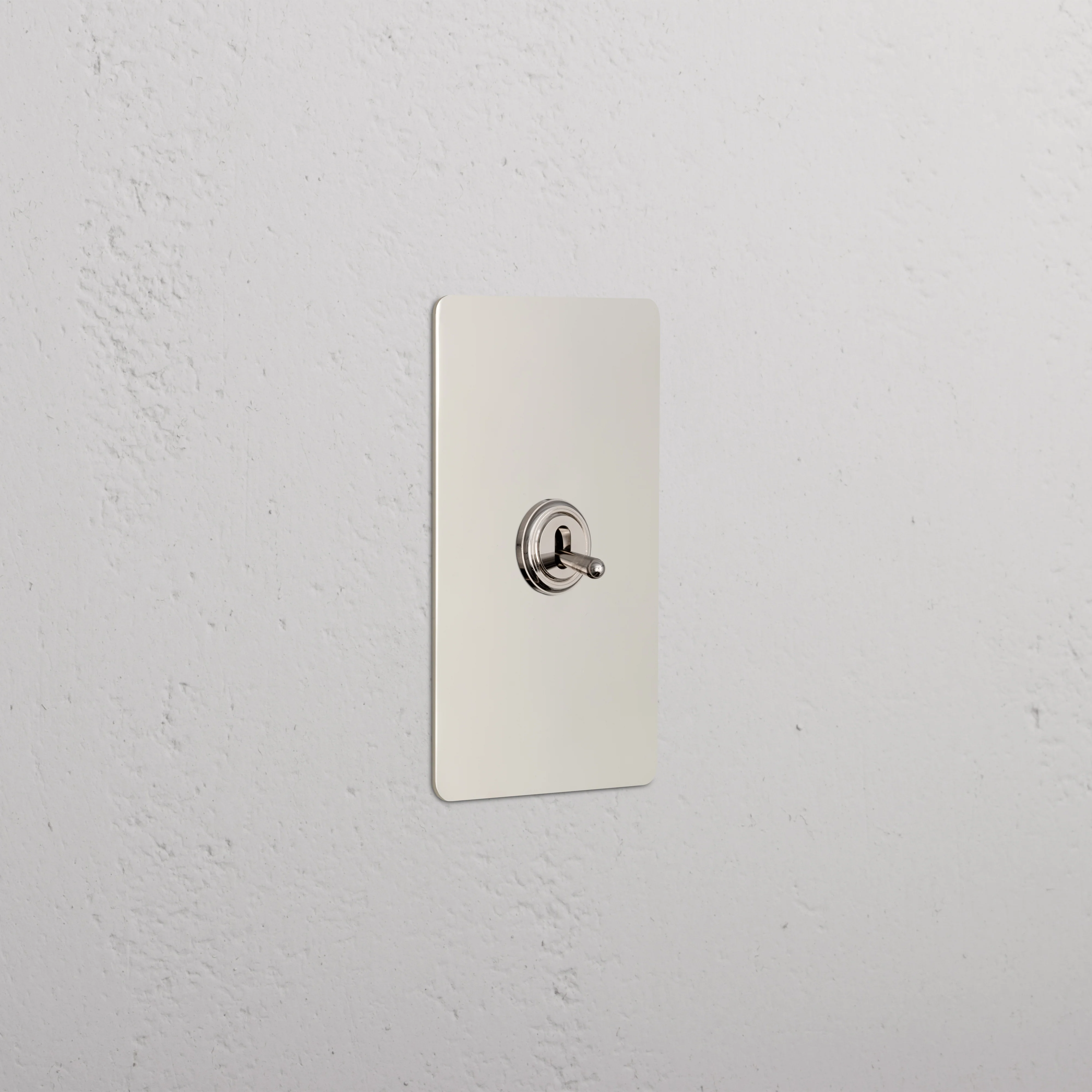 Kew 1G Double Pole Toggle Switch - Polished Nickel