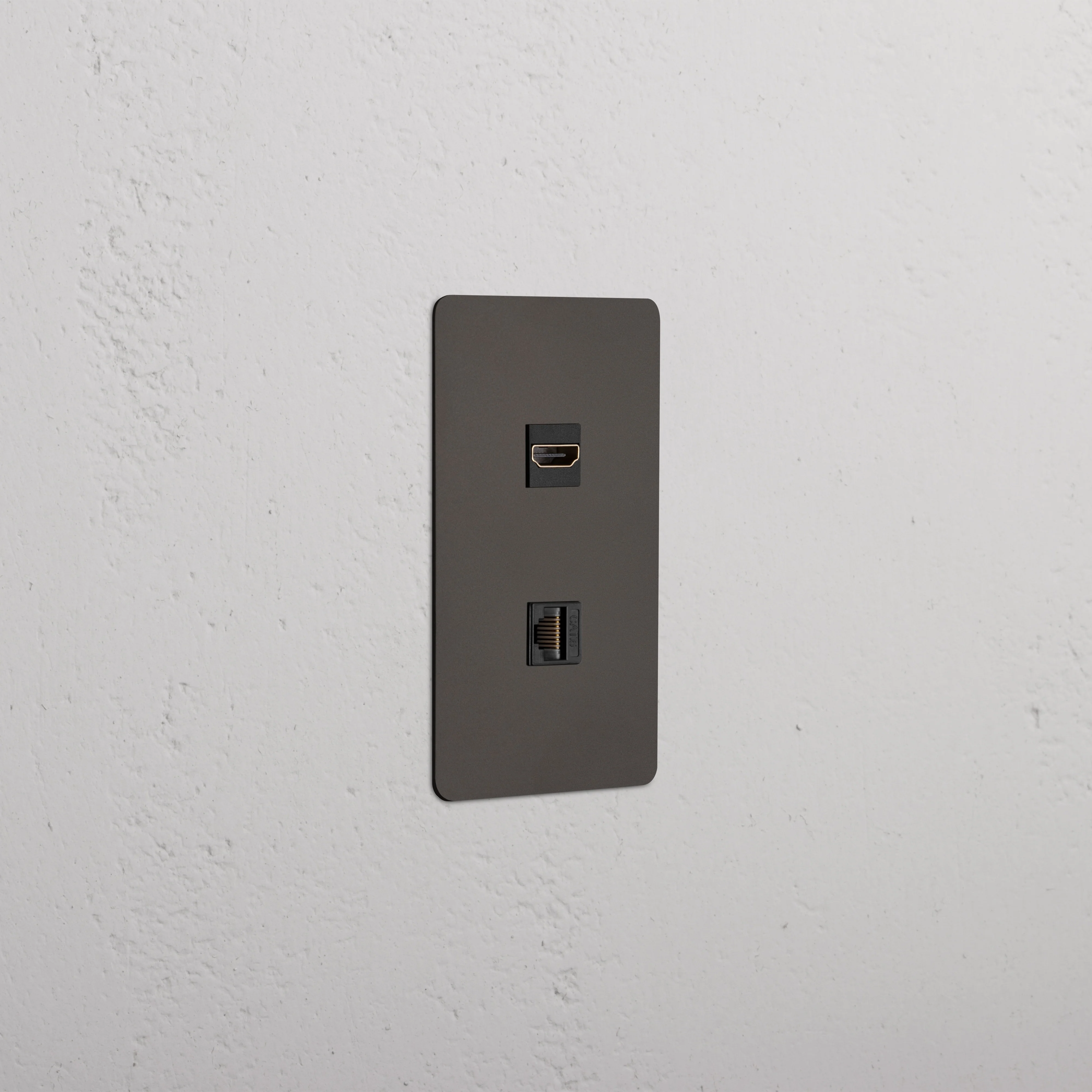 Kew 1G HDMI & CAT 6 Keystone - Bronze Black