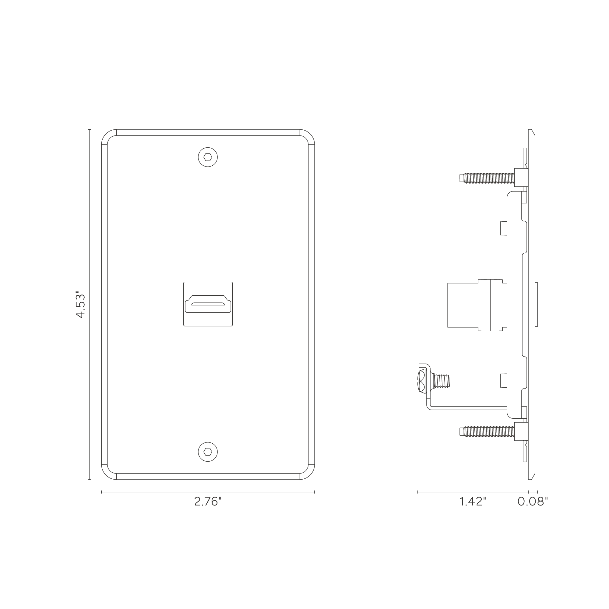 Kew 1G HDMI Keystone - Clear White - Image 2