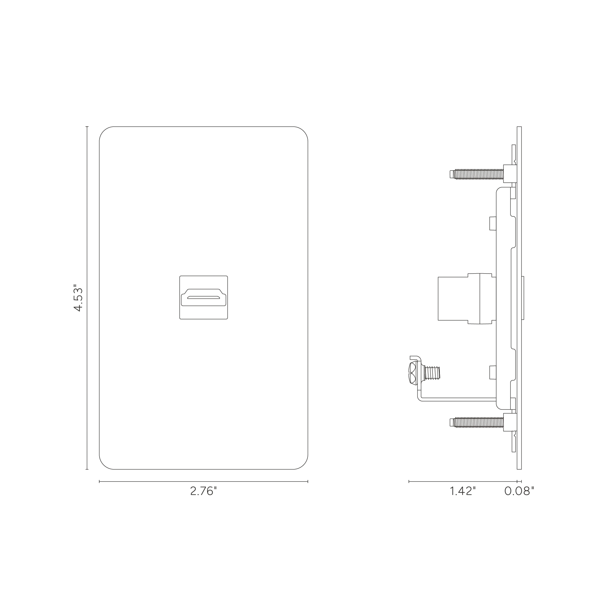 Kew 1G HDMI Keystone - Paintable White - Image 2
