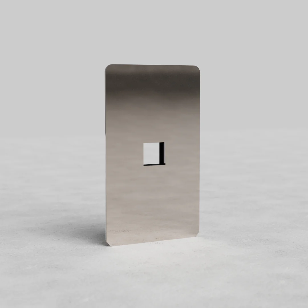 Kew 1G Keystone Plate - Polished Nickel