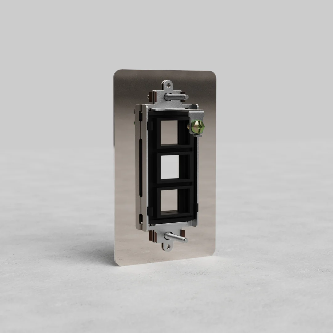 Kew 1G Keystone Plate - Polished Nickel - Image 2